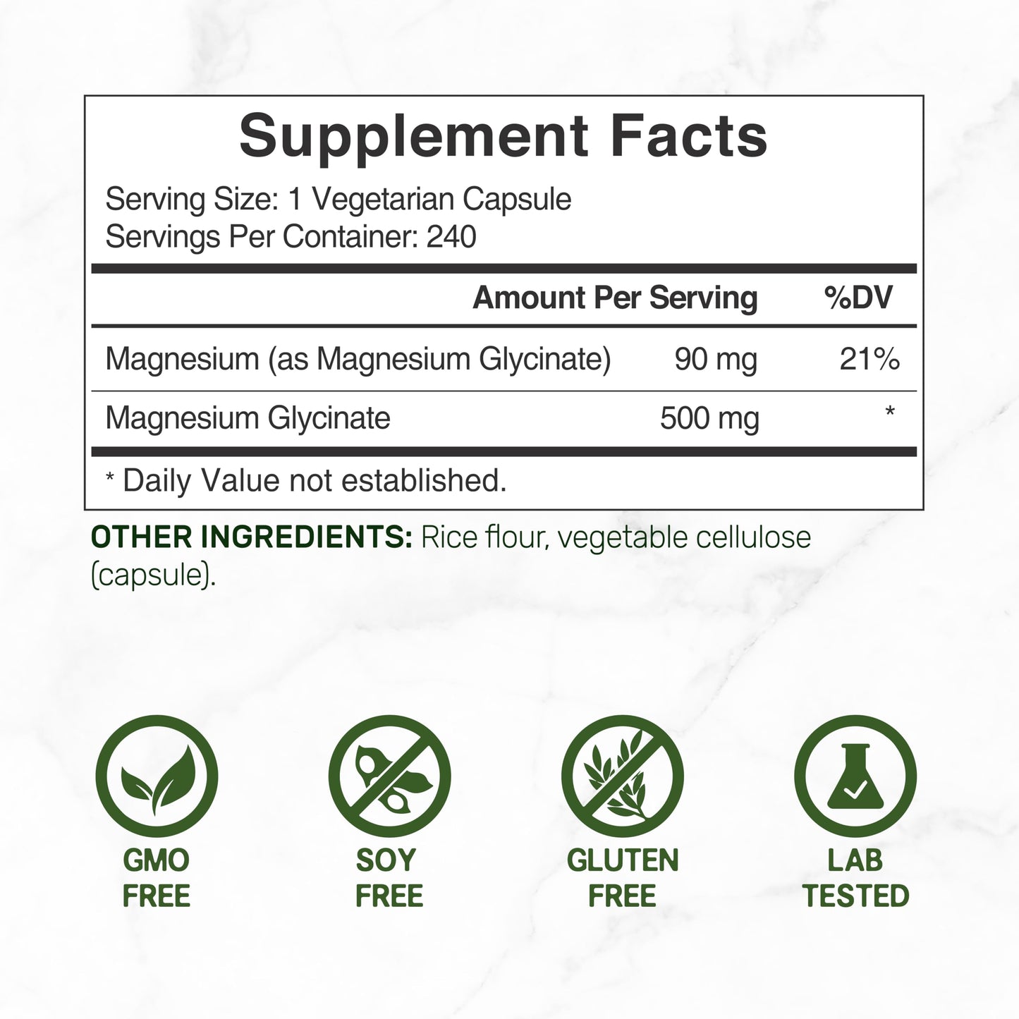 Deal Supplement Magnesium Glycinate 500mg, 240 Veggie Capsules | 100% Chelated for Easy Absorption | Essential Mineral Supplement | Non-GMO, Gluten-Free DEAL SUPPLEMENTBuy Supplements Australia