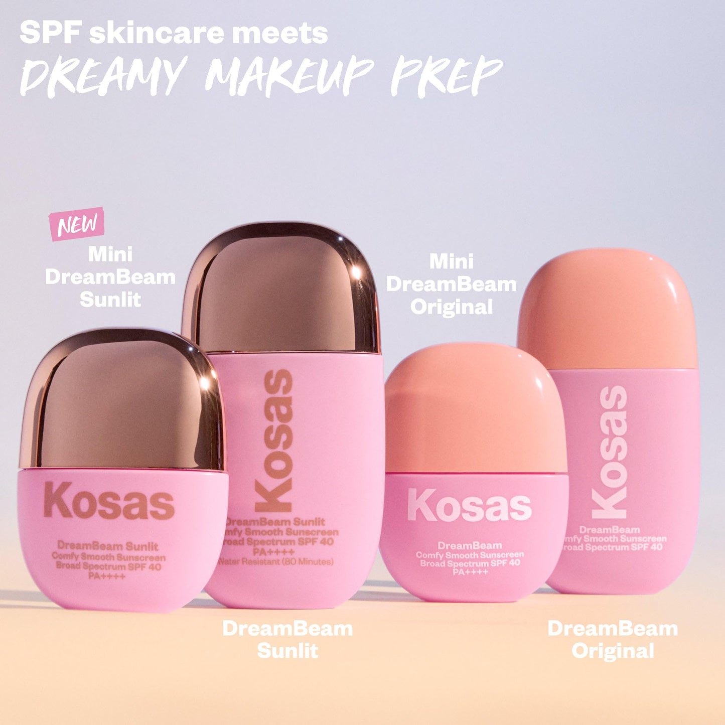 Kosas DreamBeam SPF 40 Mineral Sunscreen for Face + Makeup Prep – Lightweight Hydrating Sun Protection, 40 ml Kosas buy supplements Au