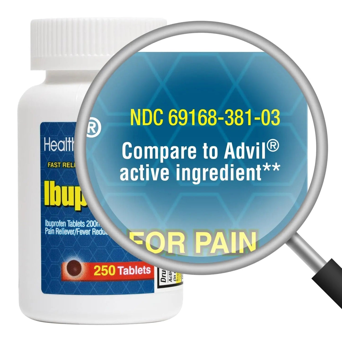 HealthA2Z® Ibuprofen 200mg | Pain Relief | Body Aches | Headache | Arthritis | Cramps | Back Pain | Fever Reducer… (250 Count) (Pack of 2) HealthA2ZBuy Supplements Australia