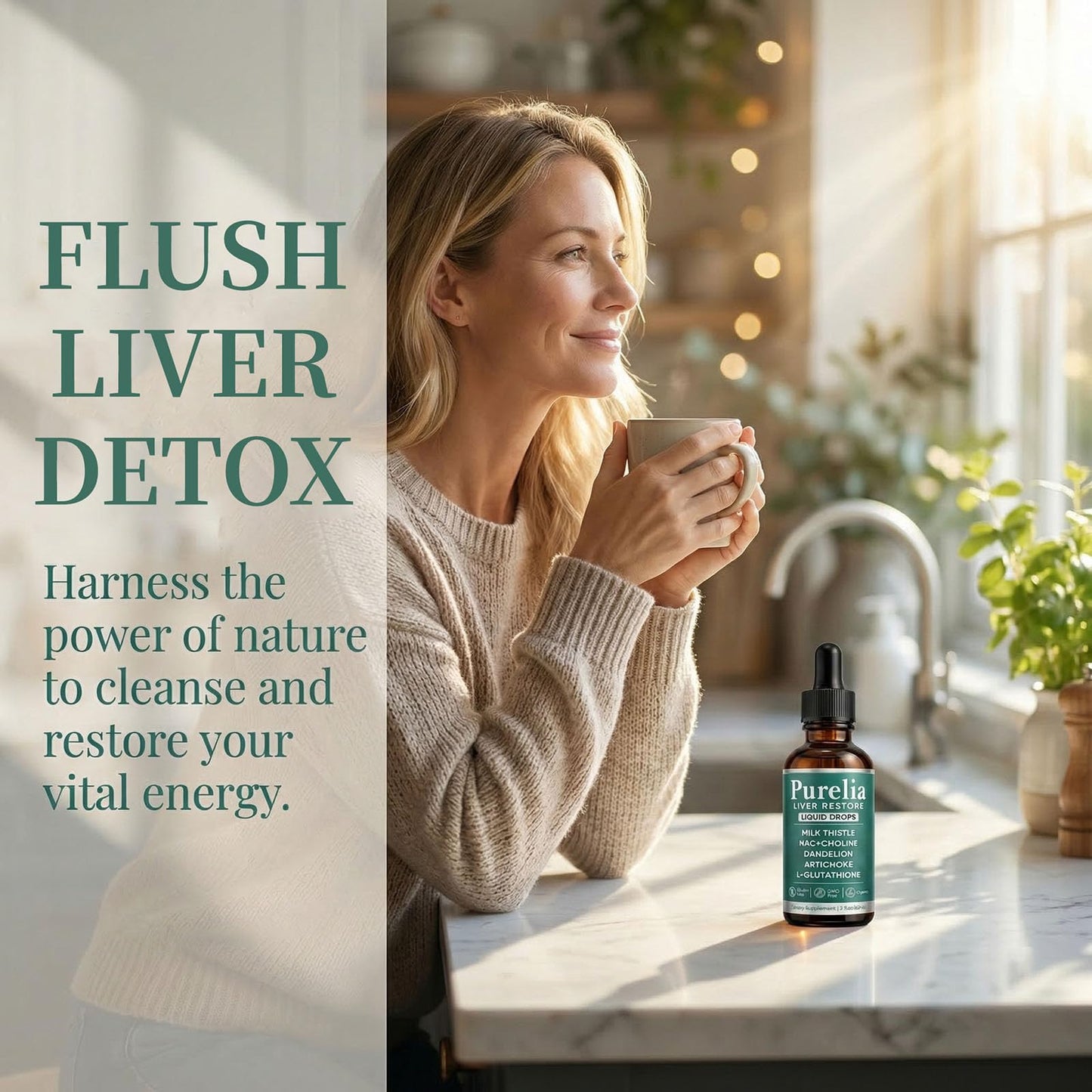 SCEZROB Purelia Liver Restore Drops – Complete Liver Detox Support Supplement with Milk Thistle, Dandelion & L-Glutathione for Liver Cleanse & Digestion Aid Health, 2 Fl Oz (1) SCEZROB buy supplements Au