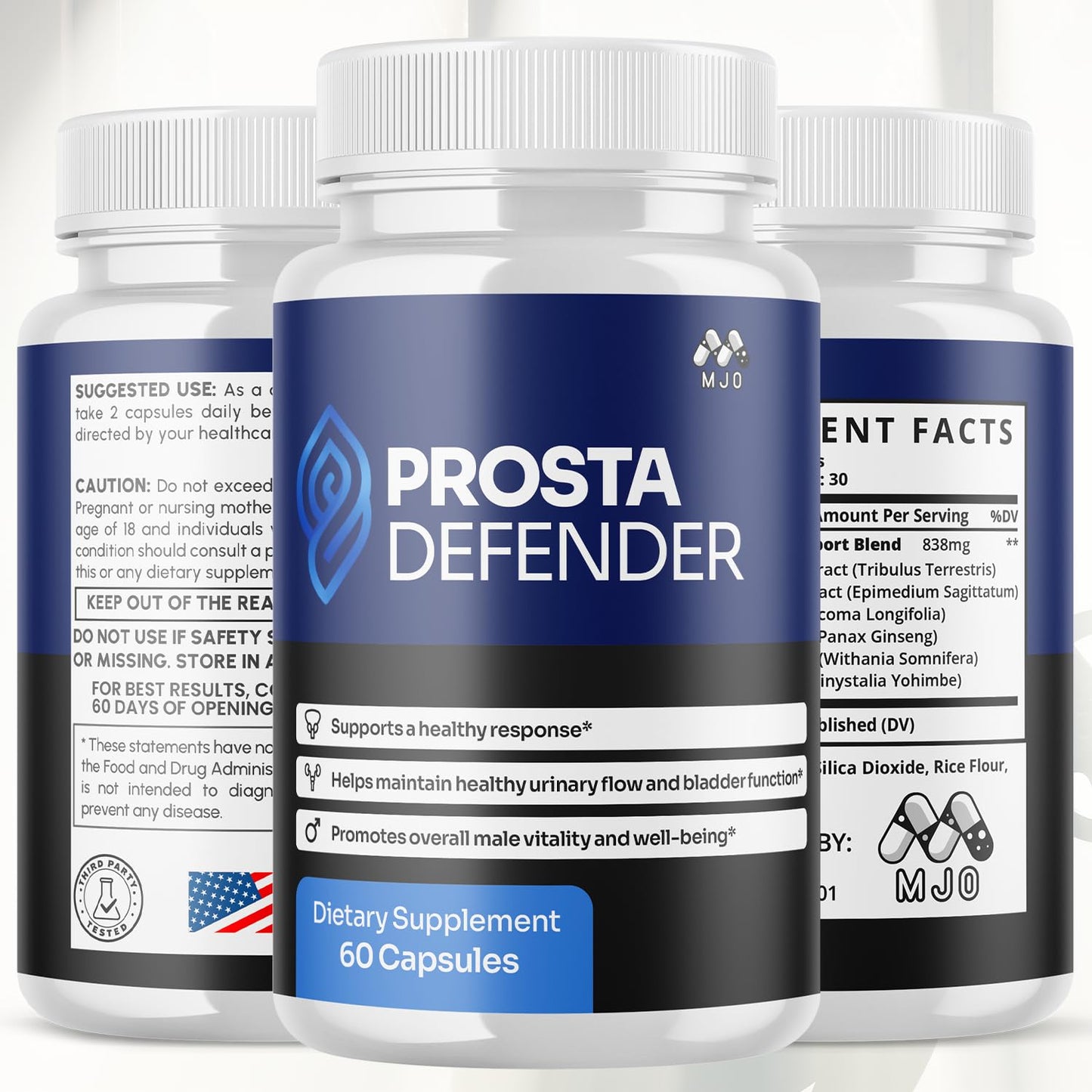 (3 Pack) Prosta Defender Capsules, Official Prostadefender Pills with All Natural Ingredients, Advanced Overall Health and Wellness Supplement, Natural Maximum Strength Vitamin Formula (180 Capsules) MJOBuy Supplements Australia