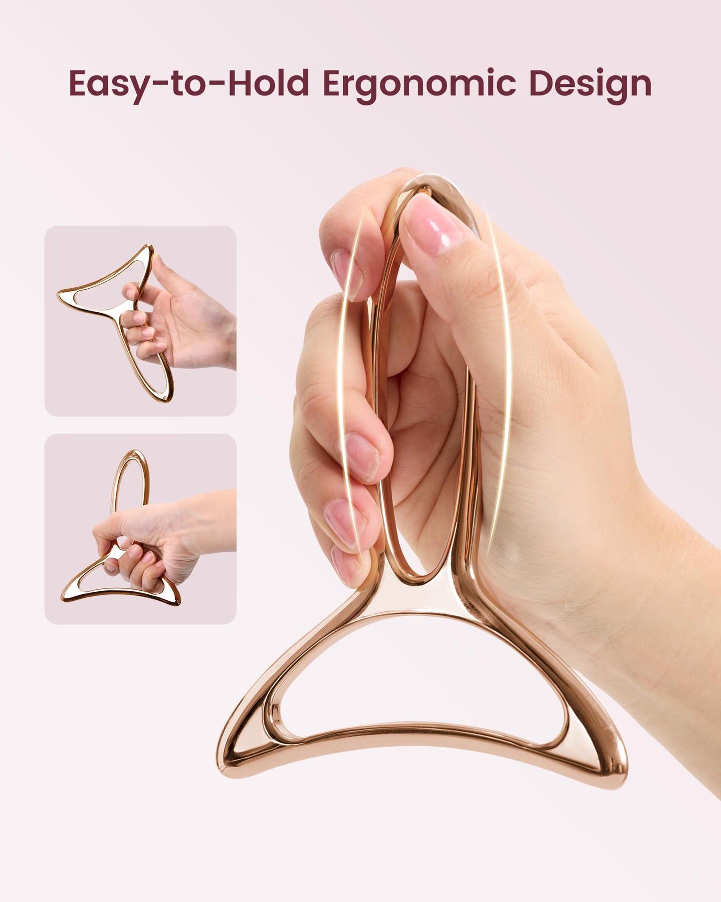 lifechill Lymphatic Drainage Massager & Anti Cellulite Massage Tools for Body Sculpting, Metal Gua Sha & Muscle Scraper Tool Pain Relief Deep Tissue, Gifts for Women, Gold (M) lifechill buy supplements Au
