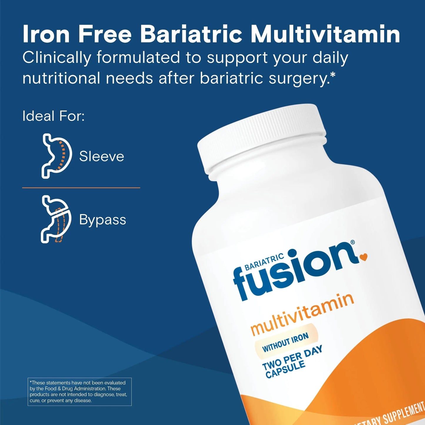 Bariatric Fusion Bariatric Multivitamin Without Iron | Post Bariatric Surgery Patients | Iron Free Bariatric Vitamin Bariatric Fusion