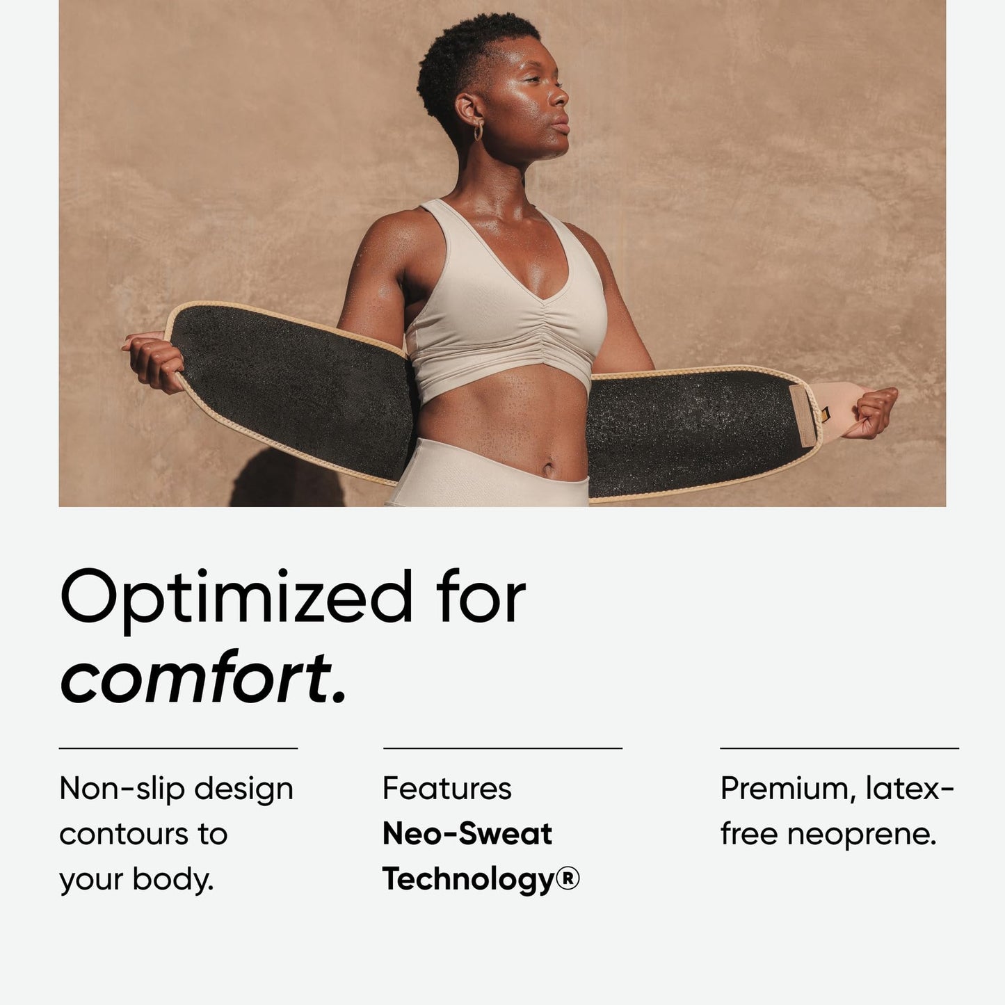 Sports Research Sweet Sweat Toned Waist Trimmer for Women and Men | Premium Waist Trainer Belt to 'Tone' your Stomach Area (Quartz, Small) Sports Research buy supplements Au