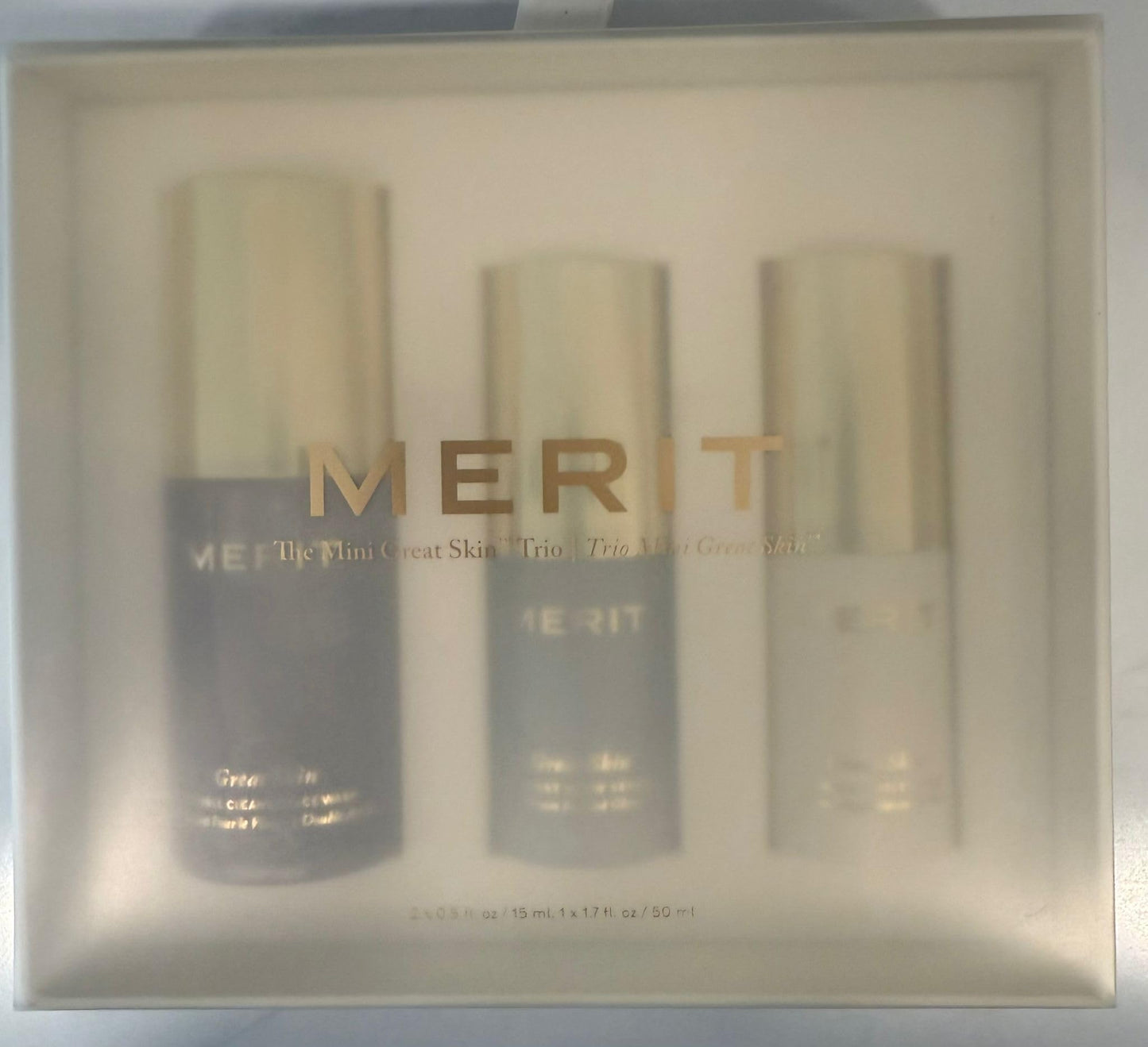 MERIT The Mini Great Skin Trio – Limited Edition Skincare Set with Double Cleanse Face Wash (15 ml), Instant Glow Serum (15 ml), and Priming Moisturizer (50 ml) MeritBuy Supplements Australia