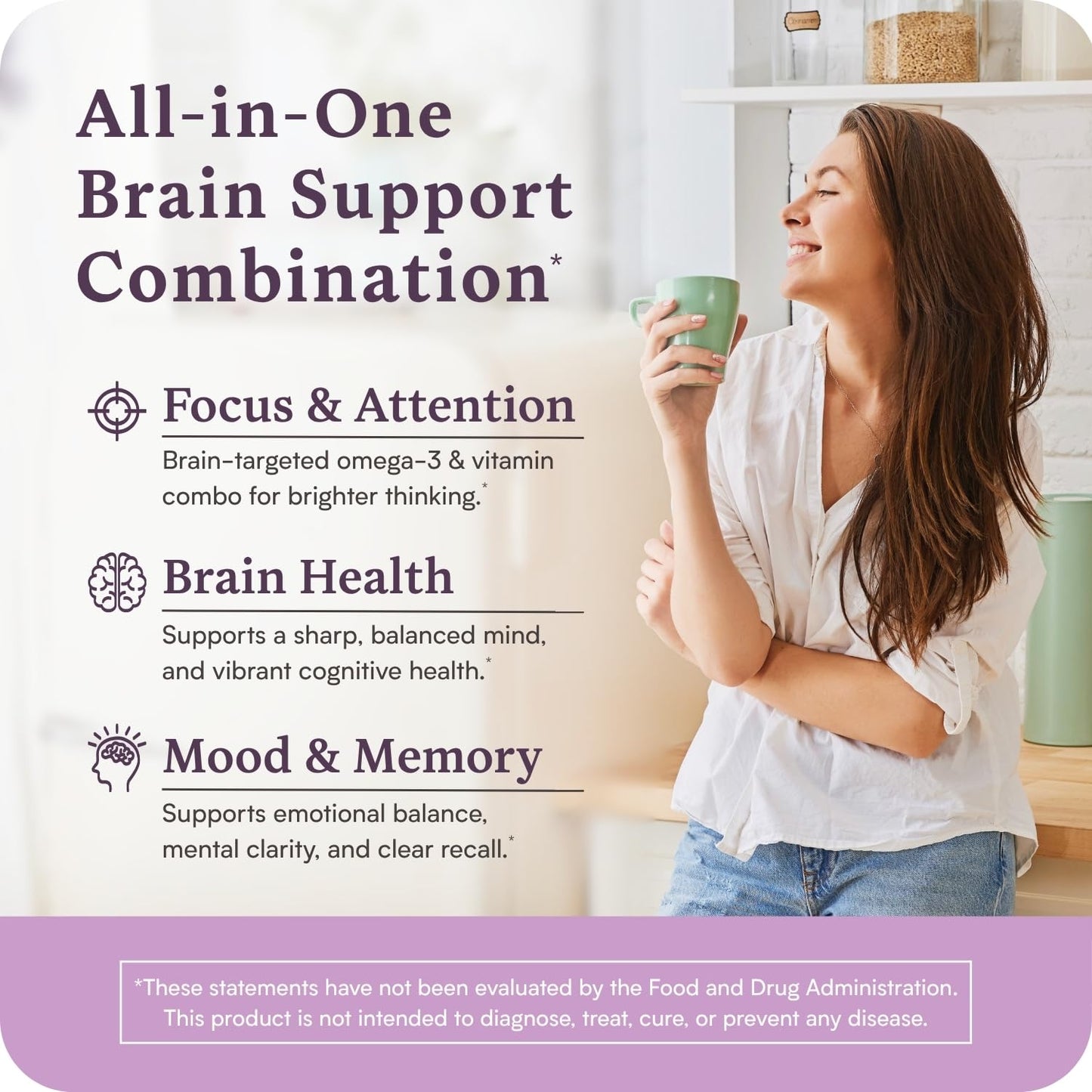 Accentrate110 - Focus Supplement - Methylated Vitamin B Complex with Omega 3 Fatty Acid Supplement - L-Methylfolate, Vitamin B12, P-5-P, Riboflavin, VIT D, – 60 Softgels (1 Month Supply) AccentrateBuy Supplements Australia