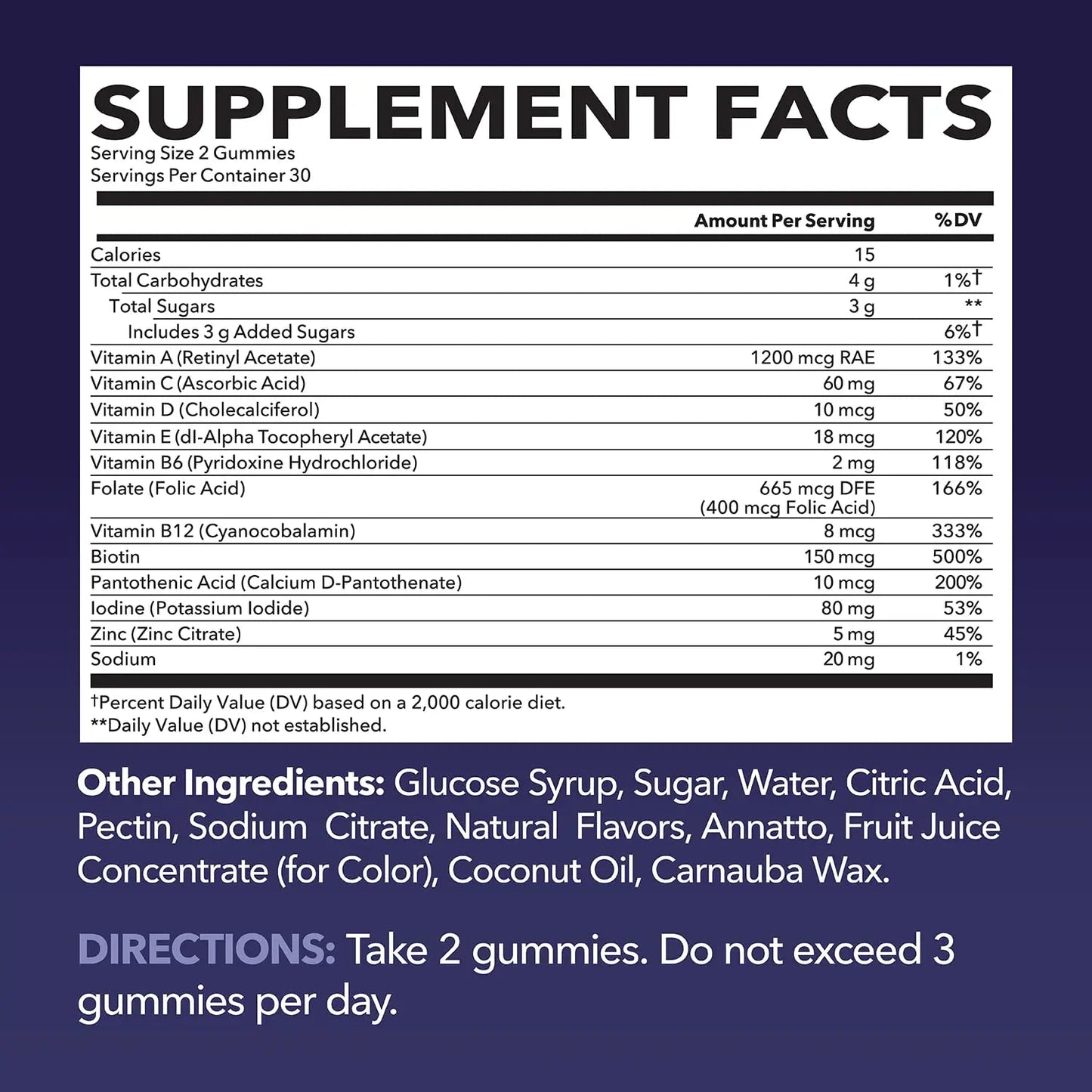 Multivitamin Gummies for Adults - Daily Gummy with Vitamin C, D, and Zinc for Men and Women - 60 Count - GLP-1 Nutritional Support HAVASU NUTRITION