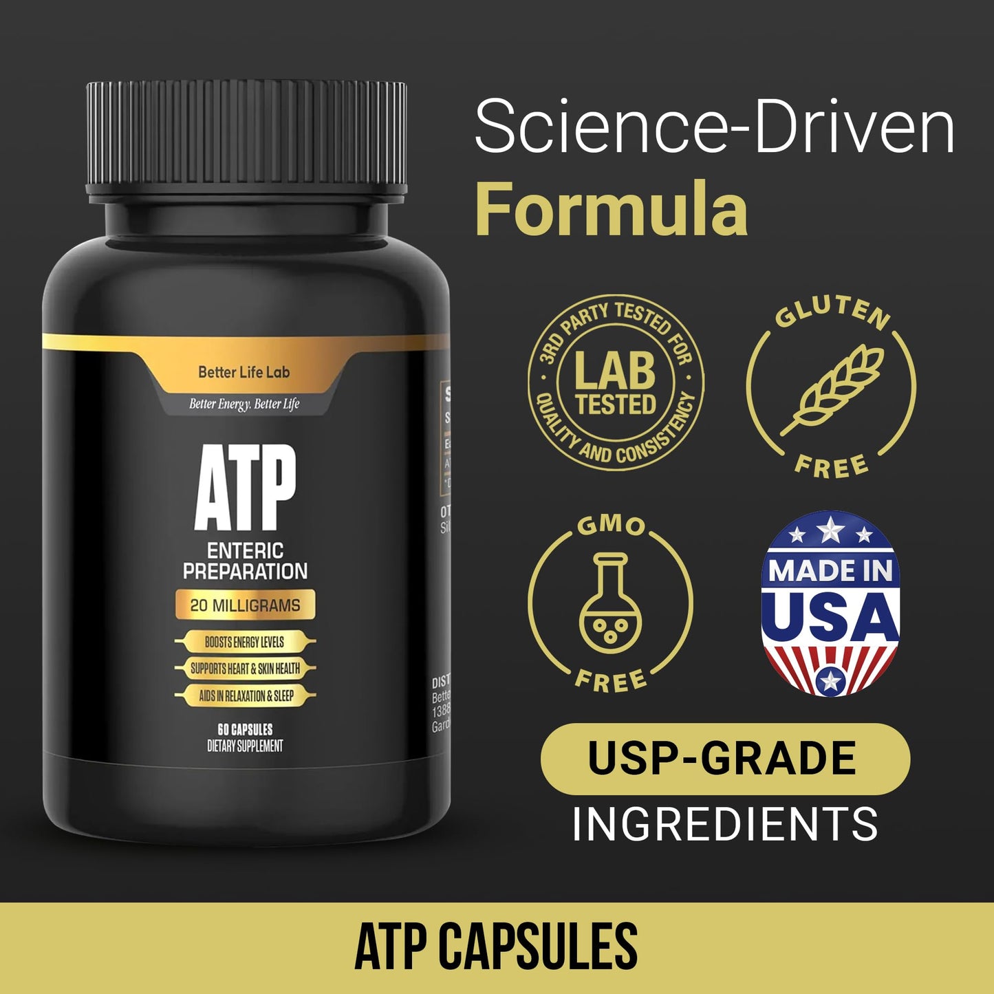BETTER LIFE LAB ATP Supplement – Supports Cellular Energy Production, Mitochondrial Function & Active Lifestyles BETTER LIFE LAB buy supplements Au