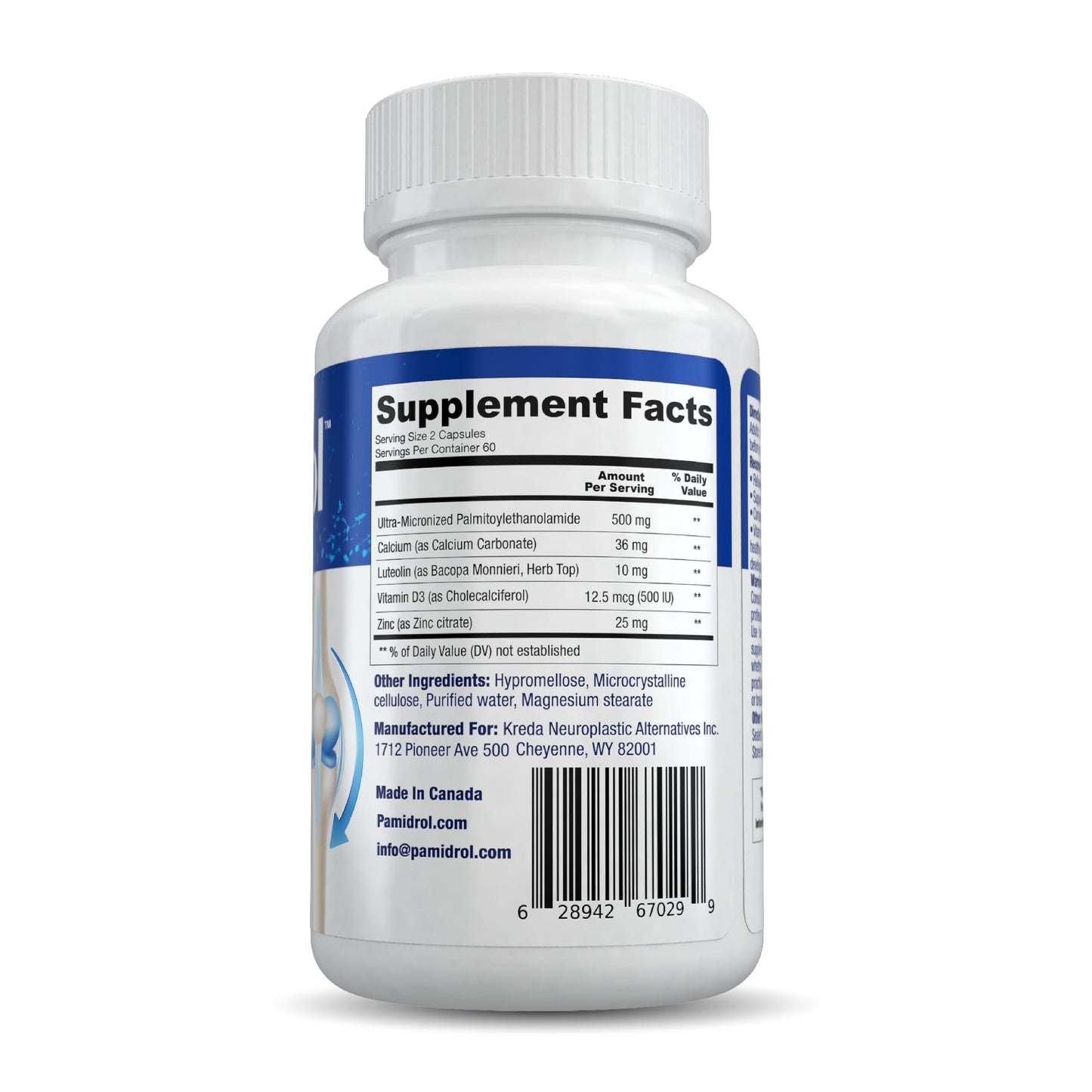 Pamidrol Nerve and Joint Support with Added Calcium 120 Capsules PamidrolBuy Supplements Australia