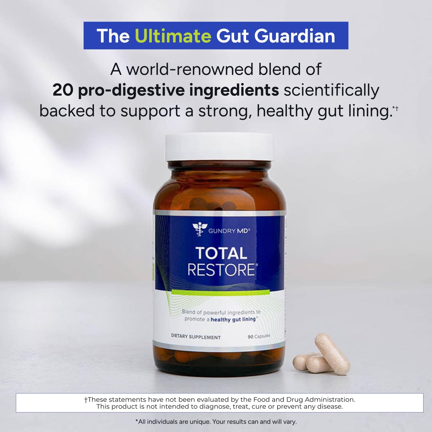 Gundry MD Total Restore Gut Lining Support, Digestive Supplement for Gastrointestinal Wellness, Gut Health Supplement
