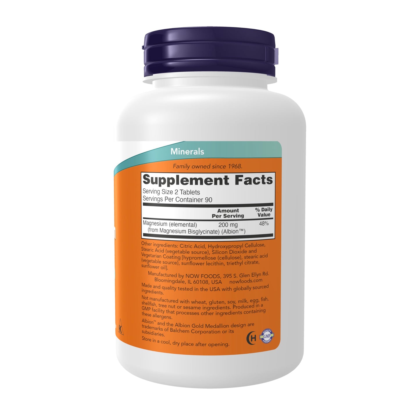 NOW Foods Supplements, Magnesium Glycinate 100 mg, Highly Absorbable Form, 180 Tablets NOW FoodsBuy Supplements Australia