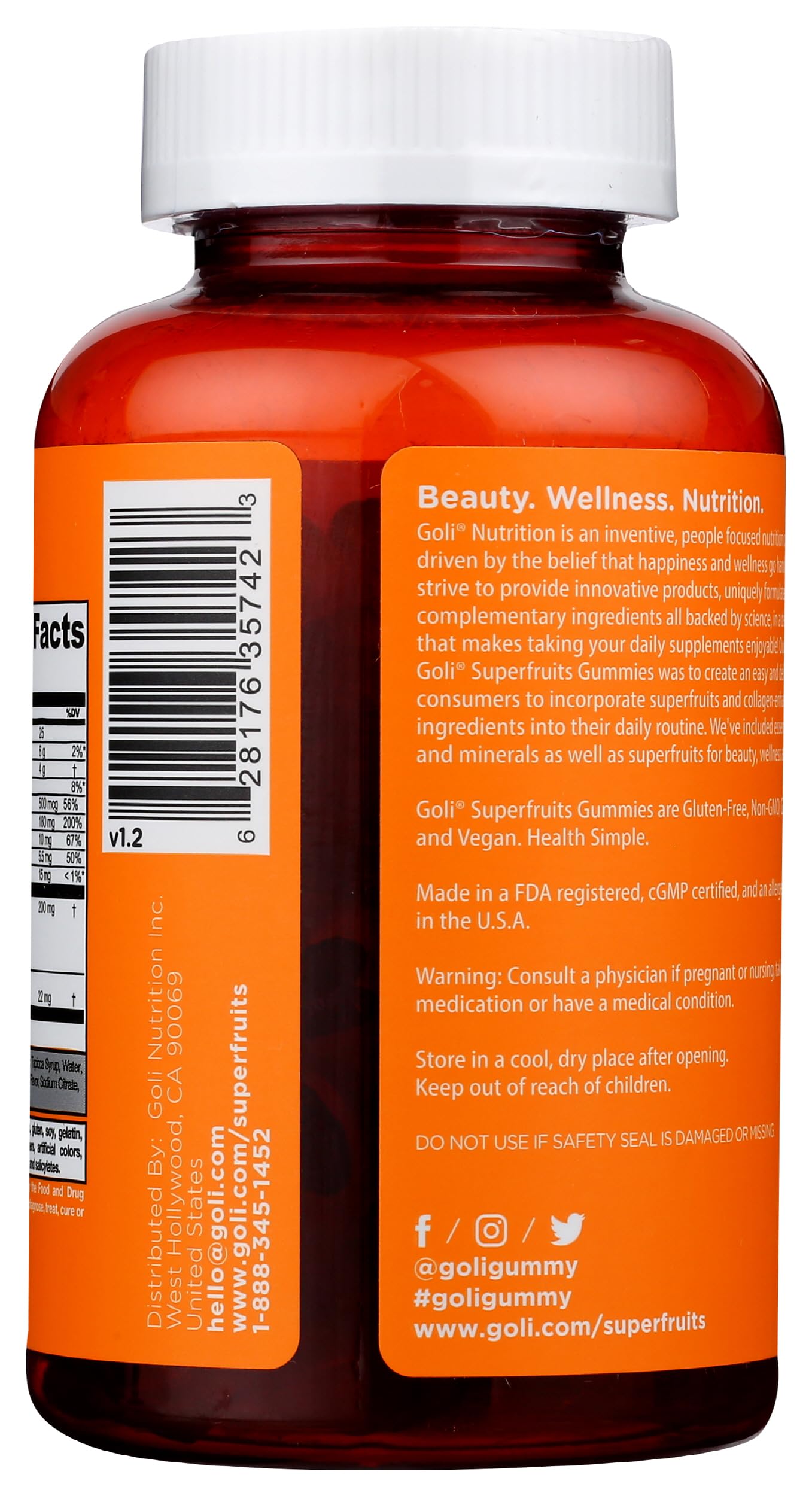 Goli Nutrition, Gummies Superfruits Mixed Fruit, 60 Count GoliBuy Supplements Australia