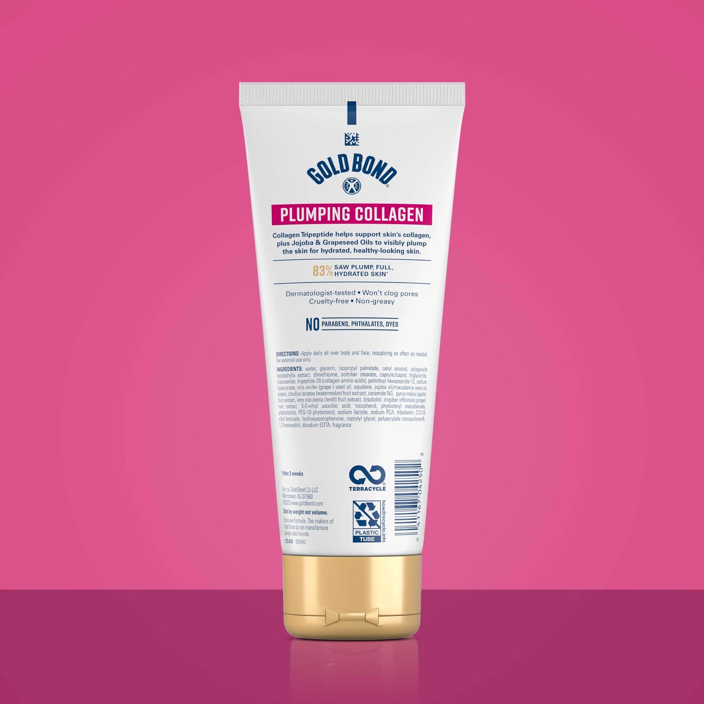 Gold Bond Plumping Collagen Body & Face Serum Lotion, Lightweight Hydrating Moisturizer with Collagen Peptide Complex