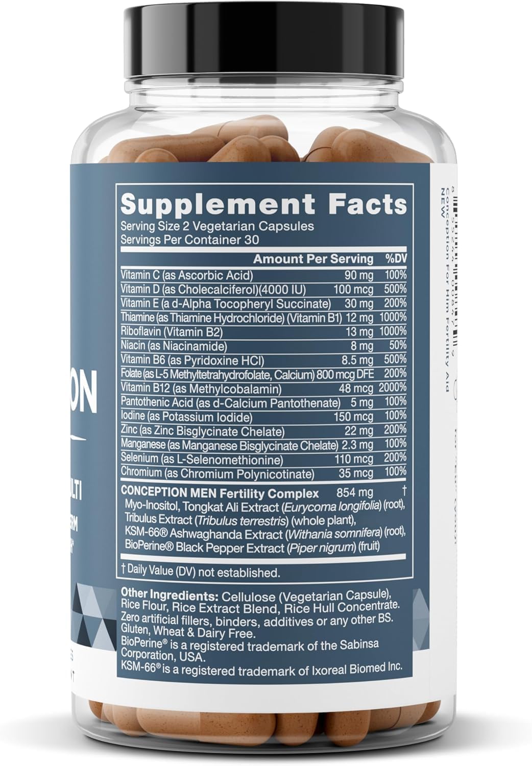 Conception for Him and Vital Liver Bundle - Male Fertility Booster & Prenatal Supplement + 9-in-1 Liver Support Eu Natural buy supplements Au