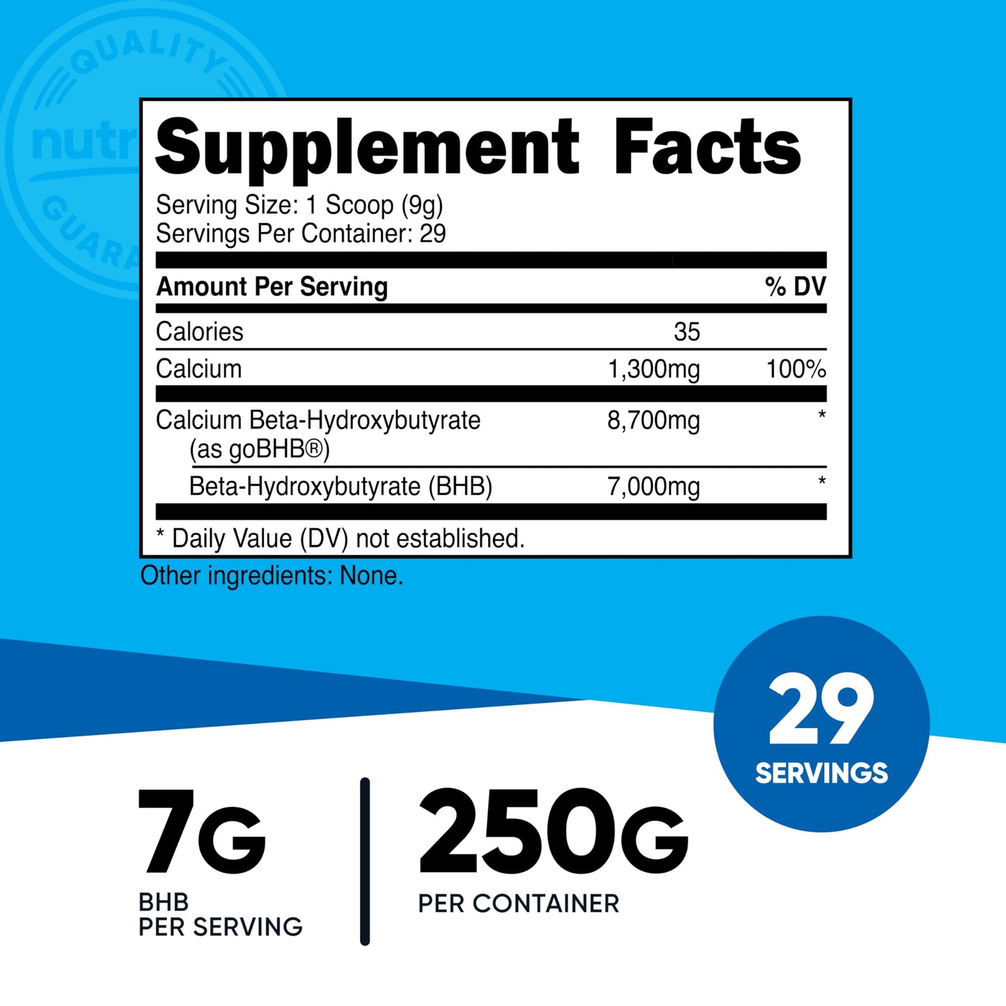Nutricost Calcium BHB (250g) Unflavored - Calcium Ketone Salt - Non-GMO Gluten-Free NutricostBuy Supplements Australia