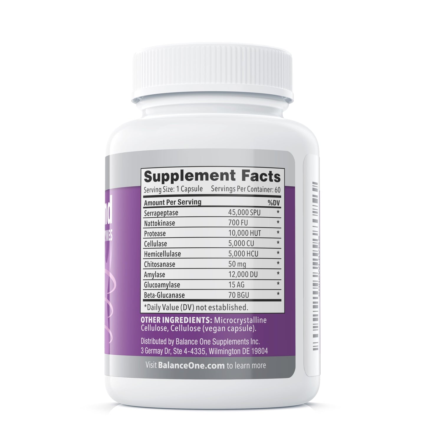 Balance ONE Biofilm Disruptor – Proteolytic Enzymes & Defense Supplement with Serrapeptase & Nattokinase – Systemic & Digestive Support – 60 Capsules, 2 Month Supply – for Women & Men – SerraDefend Balance ONE buy supplements Au