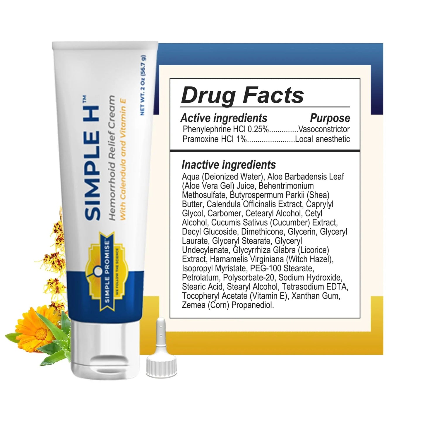 Simple Promise – Simple H Hemorrhoid Cream – Gentle Fast-Absorbing Formula with 28 Potent Ingredients & Enhanced Delivery System – Paraben-Free, Promotes Comfort & Relief, 2 oz Simple PromiseBuy Supplements Australia