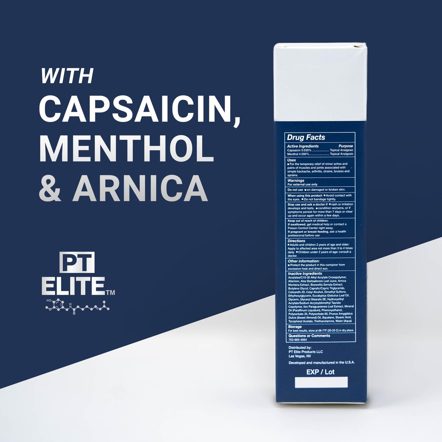 PT Elite Premium Pain Relief Cream, with Capsaicin, Menthol & Arnica, Arthritis, Knee, & Back Pain Relief, Soothes Sore Muscles & Joints, Reduces Stiffness, Non-Greasy, Topical Analgesic, 3.4 oz PT EliteBuy Supplements Australia