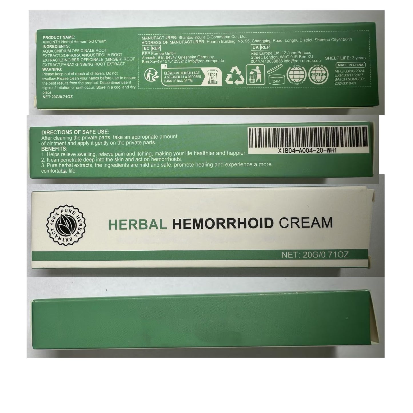 BITYEYE Herbal Hemorrhoids Cream,Hemorrhoid Cream,for Men and Women (1PCS) BITYEYEBuy Supplements Australia