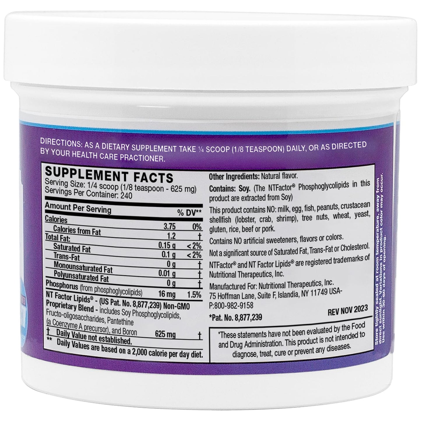 Nutritional Therapeutics NTFactor Lipids Powder, Aging & Cellular Support, 240 Servings Nutritional TherapeuticsBuy Supplements Australia
