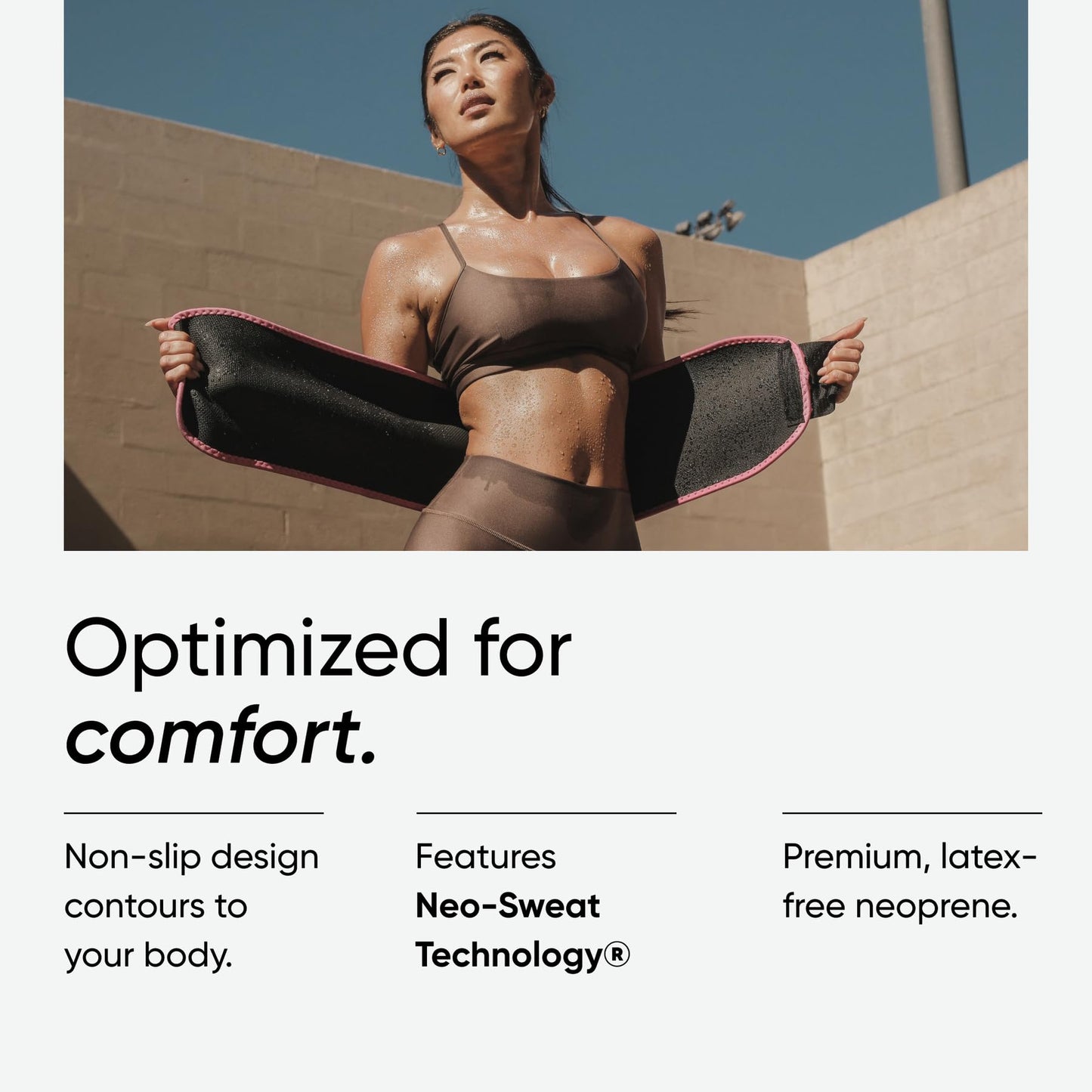 Sports Research Sweet Sweat Waist Trimmer (Core Series) - Premium Sweat Enhancing Fitness Band for Women & Men - Adjustable Fit · Latex-Free Neoprene - Pink Logo, Medium Sports Research buy supplements Au