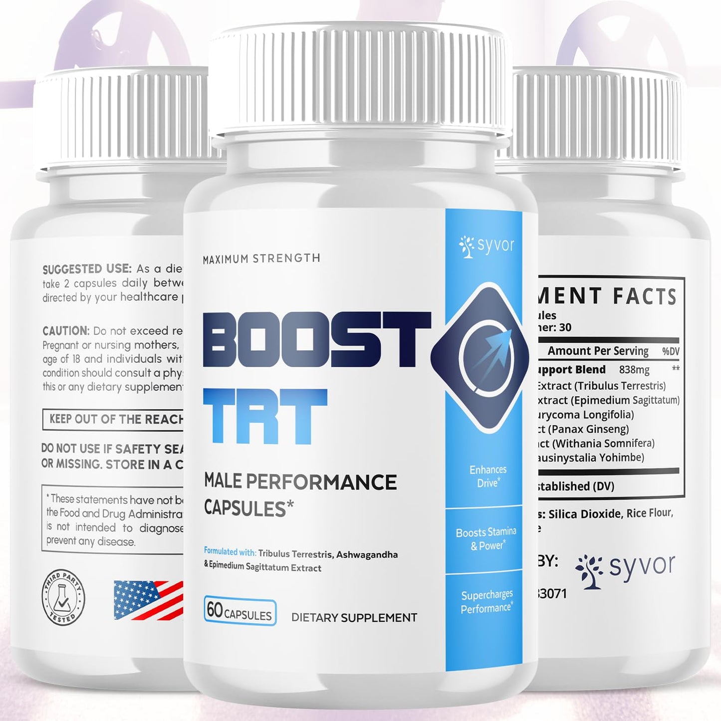 (2 Pack) Boost TRT Capsules, Official BoostTRT Capsules with All Natural Ingredients, Advanced Health & Wellness Support Formula with Max Strength Premium Active Lifestyle Vitamins (120 Capsules) Syvor buy supplements Au