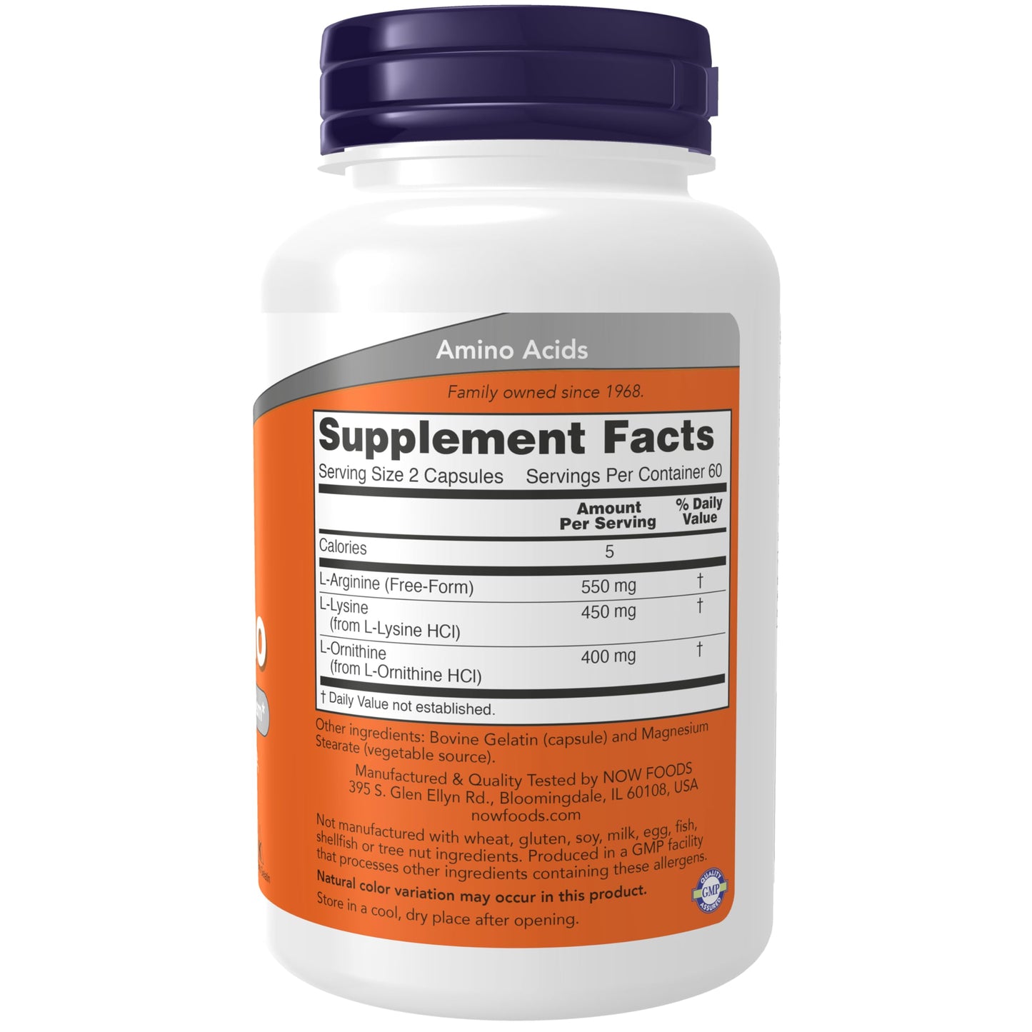 NOW Foods Supplements, Tri-Amino with L-Arginine, L-Ornithine, L-Lysine, Supports Protein Metabolism*, 120 Capsules NOW FoodsBuy Supplements Australia