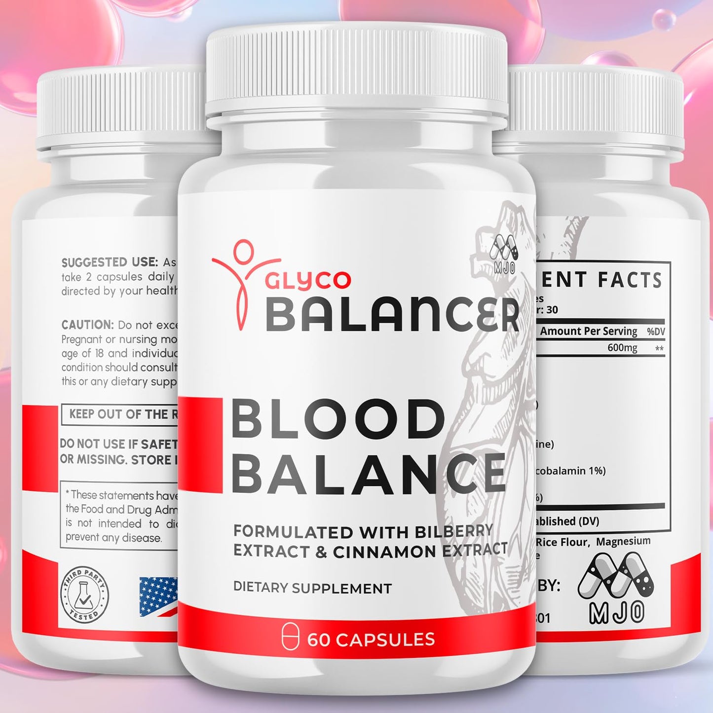 (2 Pack) Glyco Balancer Capsules, Official GlycoBalancer Health Support Pills with All Natural Ingredients, Glyco Balancer Advanced Health Support with Premium Vitamins for Women & Men (120 Capsules) MJO buy supplements Au