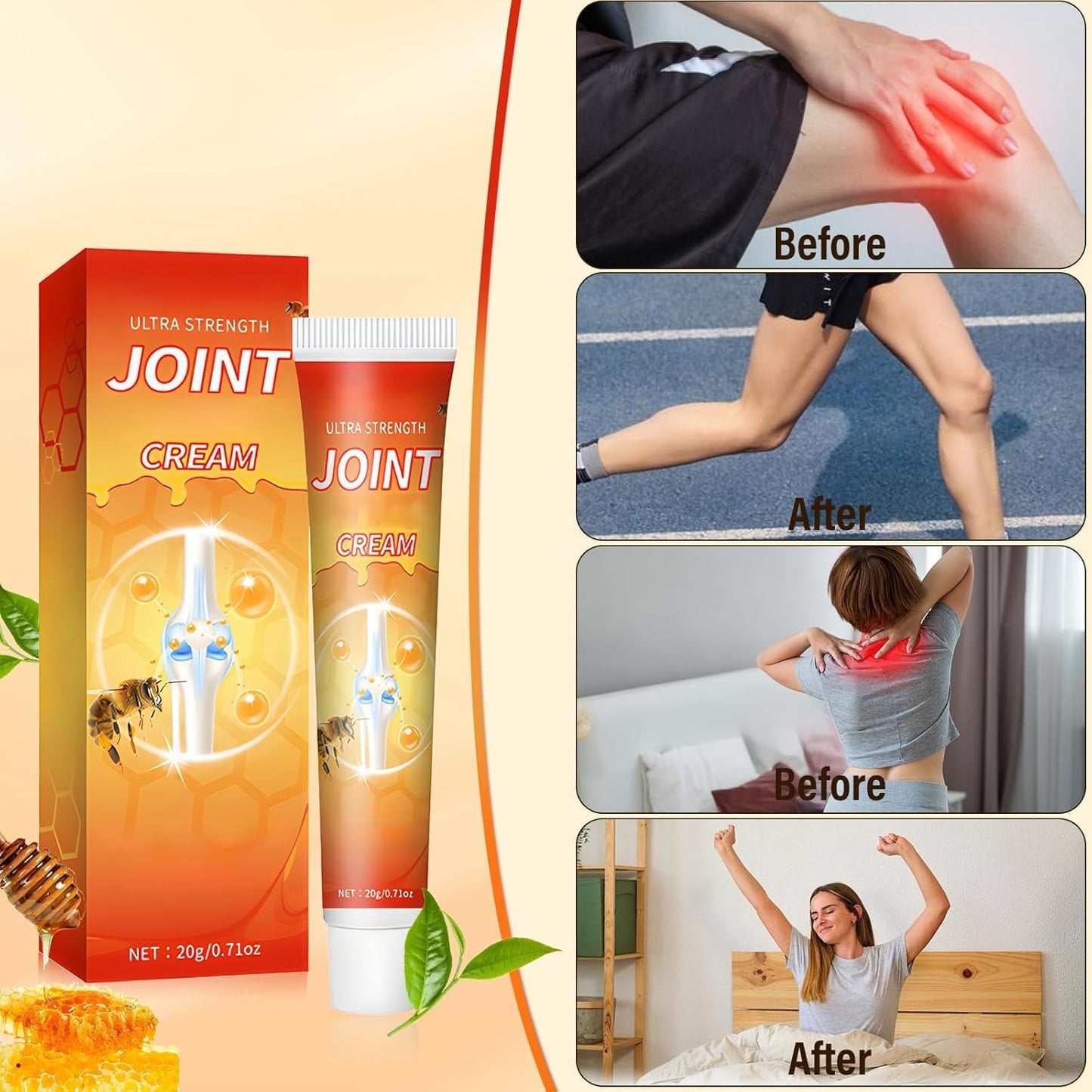 XiuFa 3PCS Joint Cream, Bee Venom Joint Repair Cream, for Back, Neck, Feet, Shoulder XiuFaBuy Supplements Australia