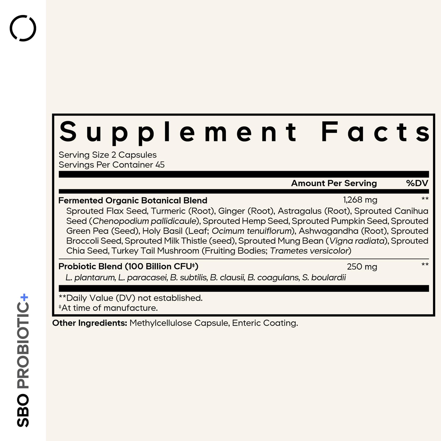 Codeage SBO Probiotics, 100 Billion CFUs Per Serving, Multi Strain Soil Based Organisms Blend and Organic Fermented Botanical Blend, Shelf-Stable, 90 Capsules CodeageBuy Supplements Australia
