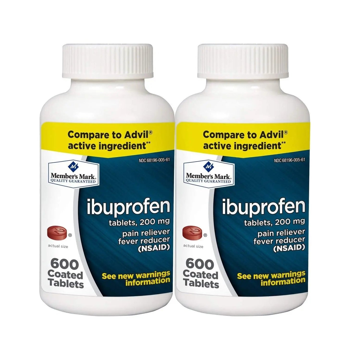 Member's Mark 200 mg Ibuprofen (600 ct., 2 ct.) R-LAKEBuy Supplements Australia