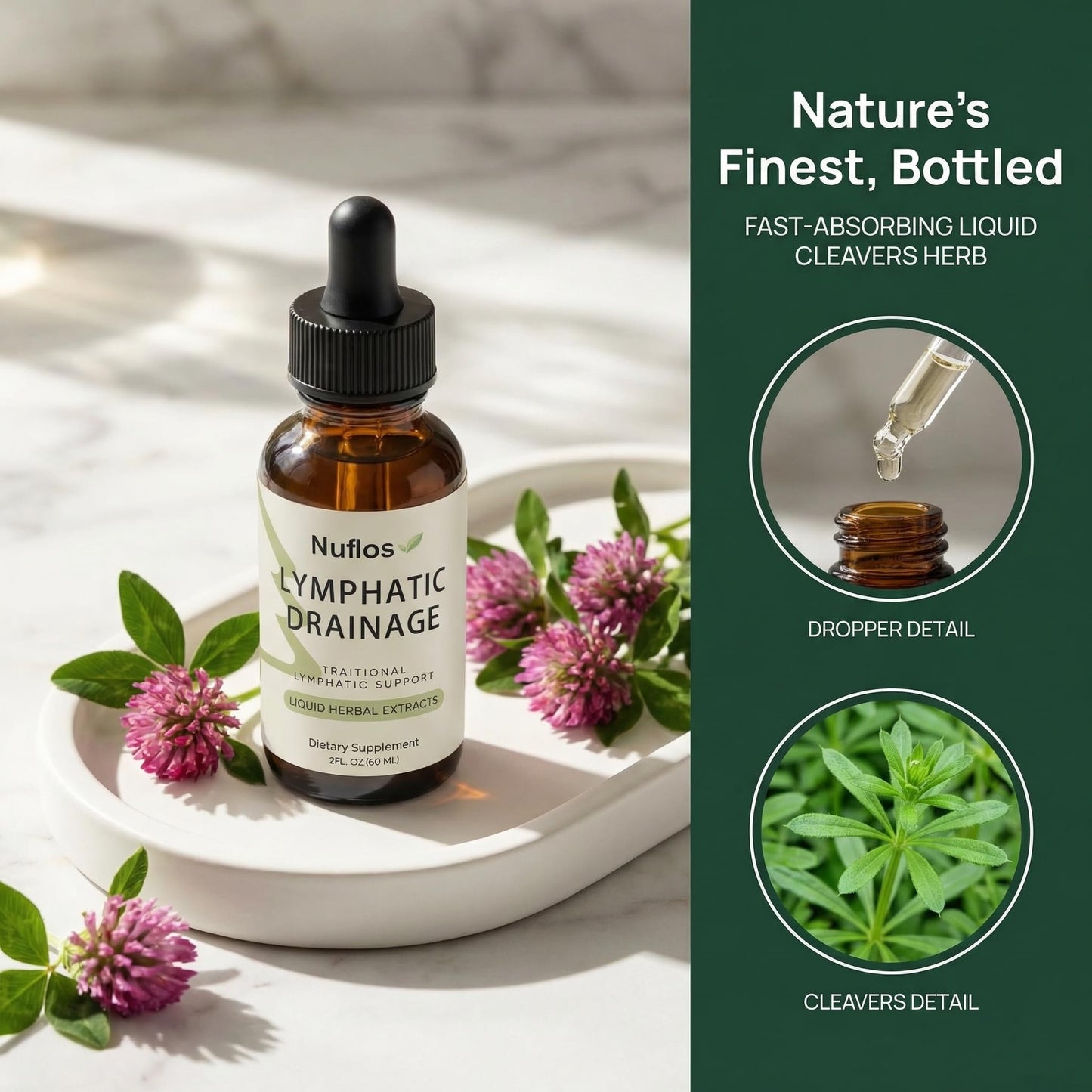 FQMUEV Nuflos Lymphatic Drainage Drops, Lymphatic Drainage Supplements, Premium 4-in-1 Herbal Blend, Daily Wellness & Overall Relief, 2 Fl. Oz (A) FQMUEV buy supplements Au