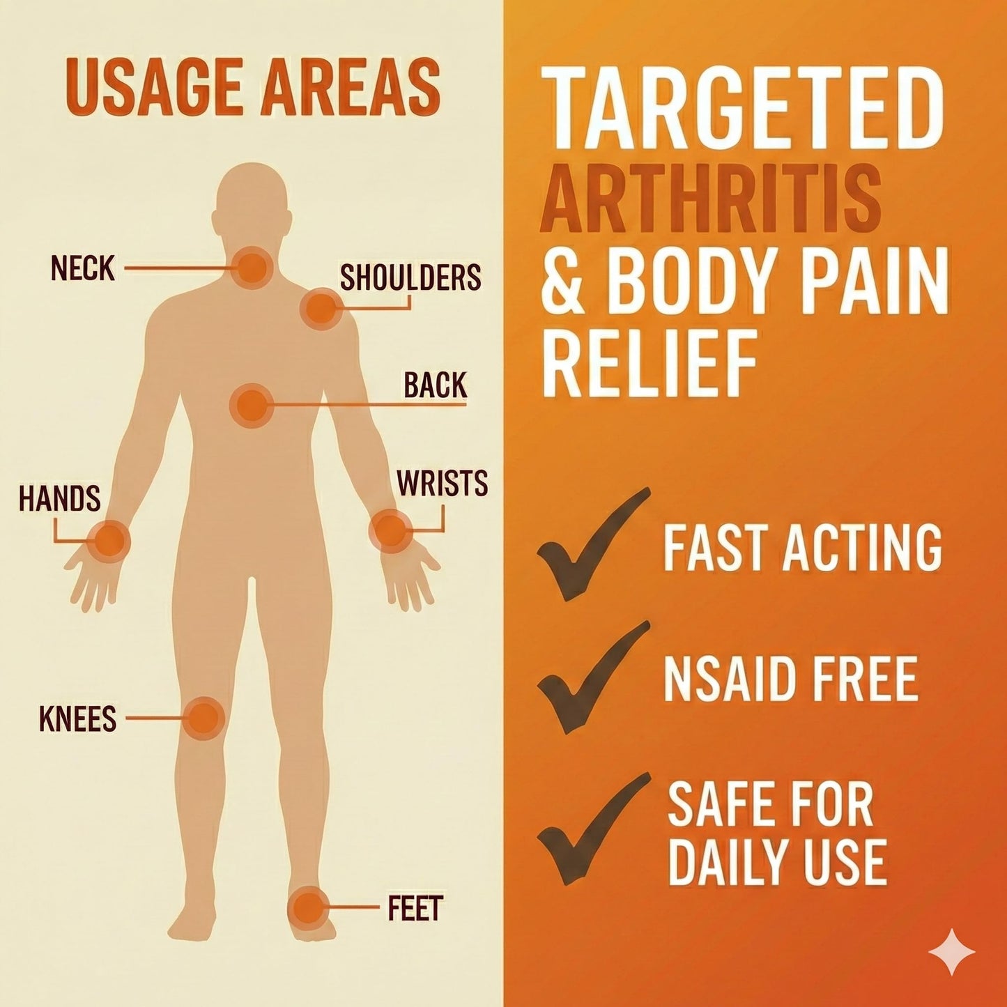 Sore No More Warm Arthritis Pain Relief Cream – Targeted Reliever for Back, Neck, Hands & Feet – Soothing & Fast-Acting Formula for Aches and Pains – Non-Greasy with Orange Aroma – 8 oz Sore No MoreBuy Supplements Australia