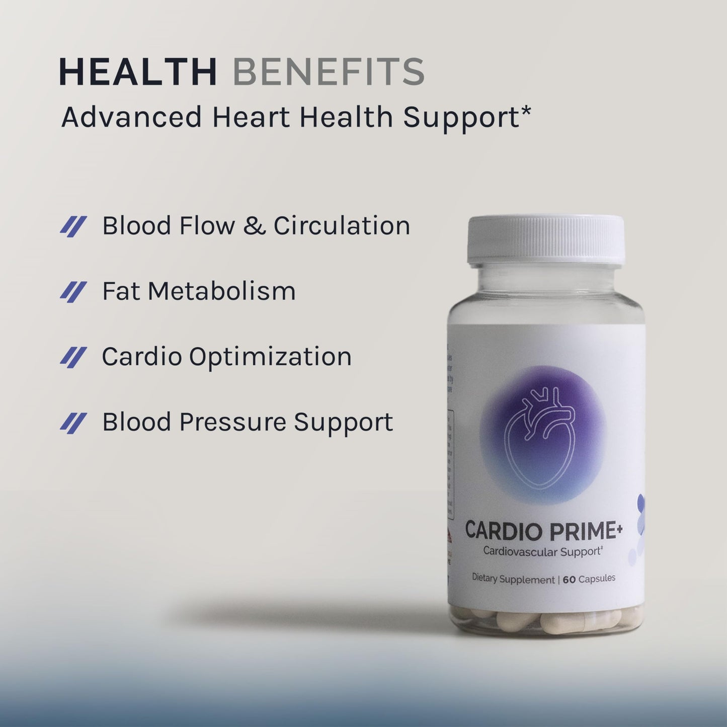 InfiniWell InfinWell Cardio Prime+ Heart Health Supplements - Antioxidants & Innovative Peptides for Cardiometabolic Health - NAD3 & Nattokinase for A Healthy Heart & Metabolic Balance (60 Capsules) InfiniWellBuy Supplements Australia