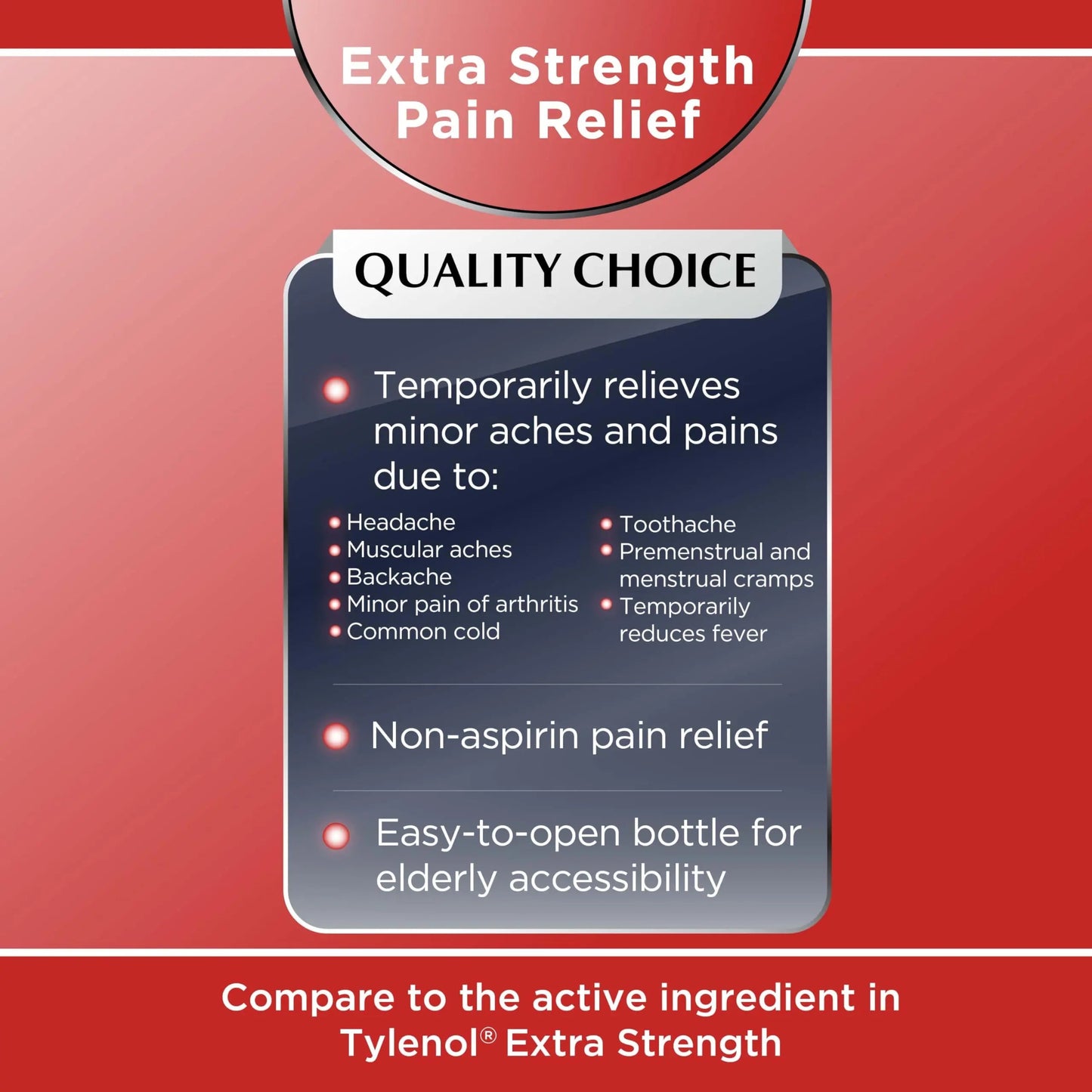 Quality Choice Easy Open Extra Strength Pain Relief, Acetaminophen 500mg Extra Strength, Pain Reliever and Fever Reducer for Headache, Backache, Toothache and Muscle Aches, 150 Count Bottle. Quality ChoiceBuy Supplements Australia