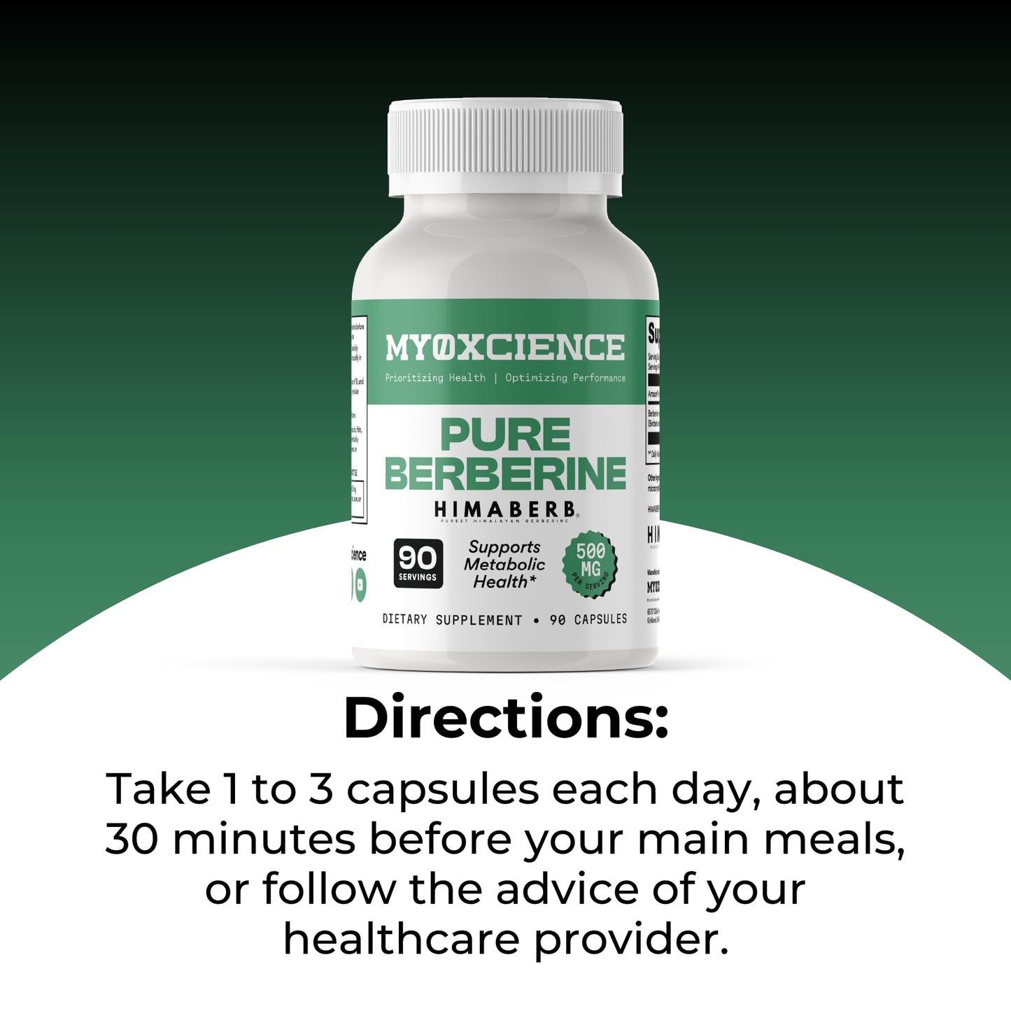MYOXCIENCE Pure Berberine Himaberb | 500 mg of Berberine HCl per Serving | 90 Servings MYOXCIENCE buy supplements Au