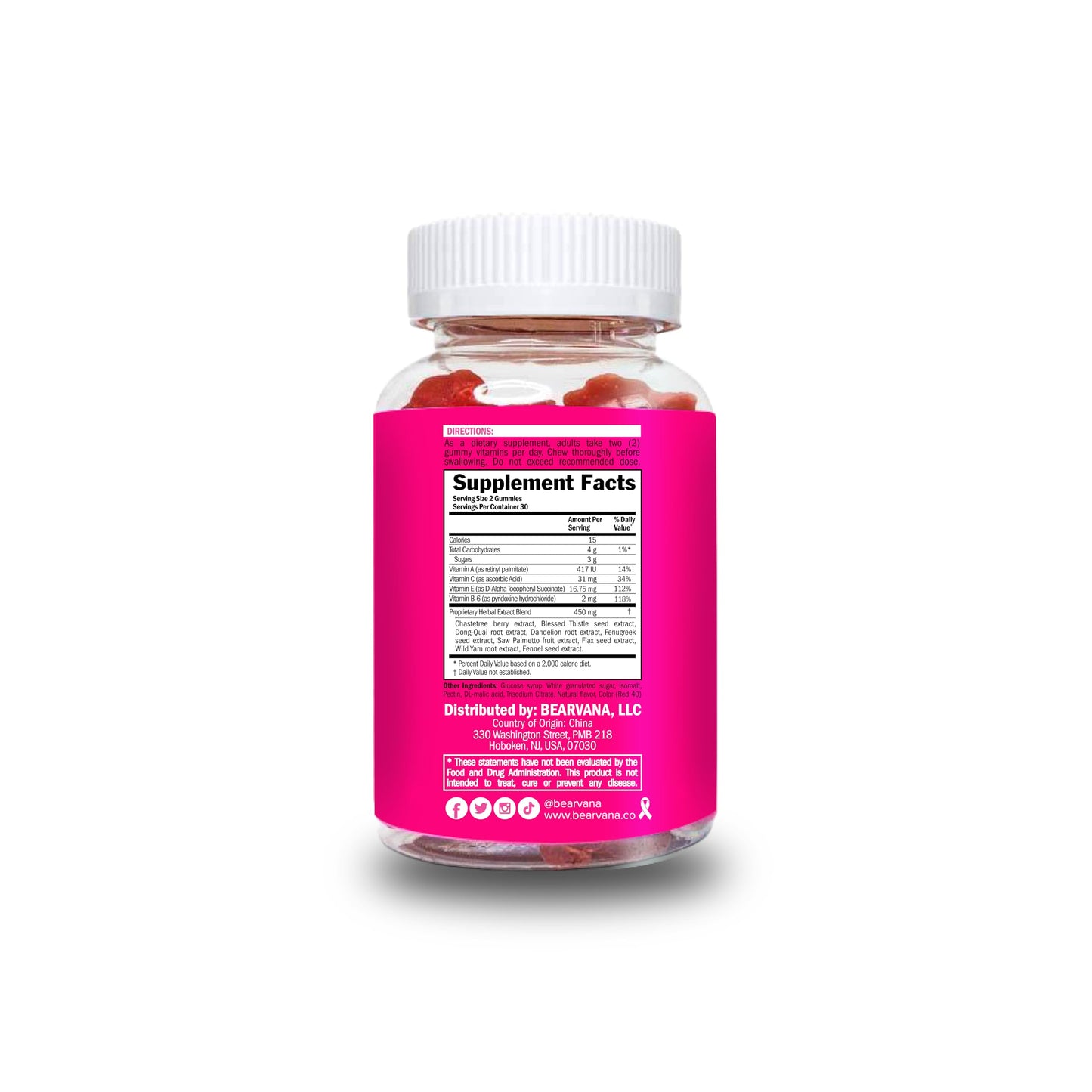 BEARVANA Top Support Women’s Multivitamin Gummies | Herbal & Vitamin Gummy Supplement for Daily Wellness | Berry Flavor | 60 Gummies