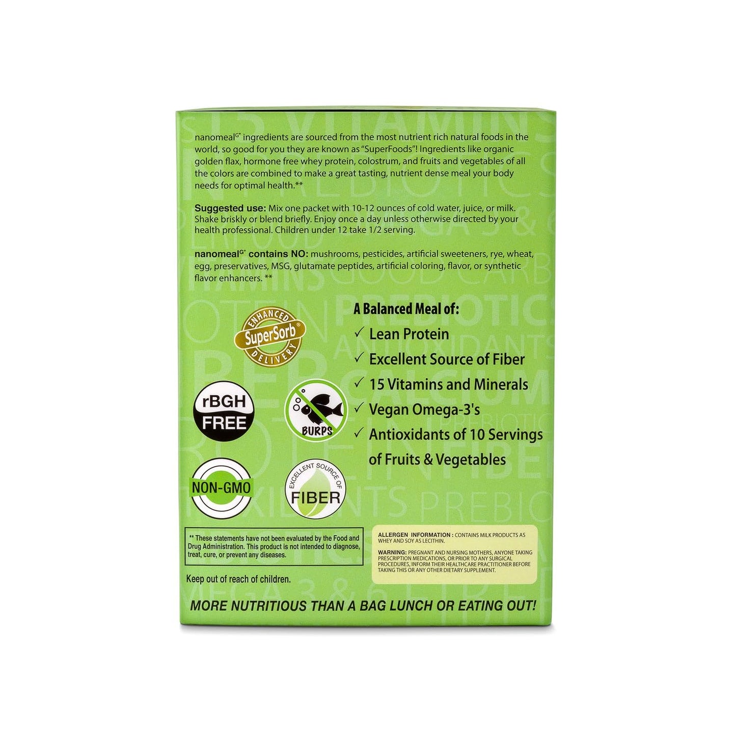 NanoMeal Plant-Based All-in-One Nutrition | Superfood Meal Replacement Powder | Tropical Fruit Blend | 10 Servings | Protein, Greens & Omega for Gut & Immune Support Biopharma Scientific buy supplements Au