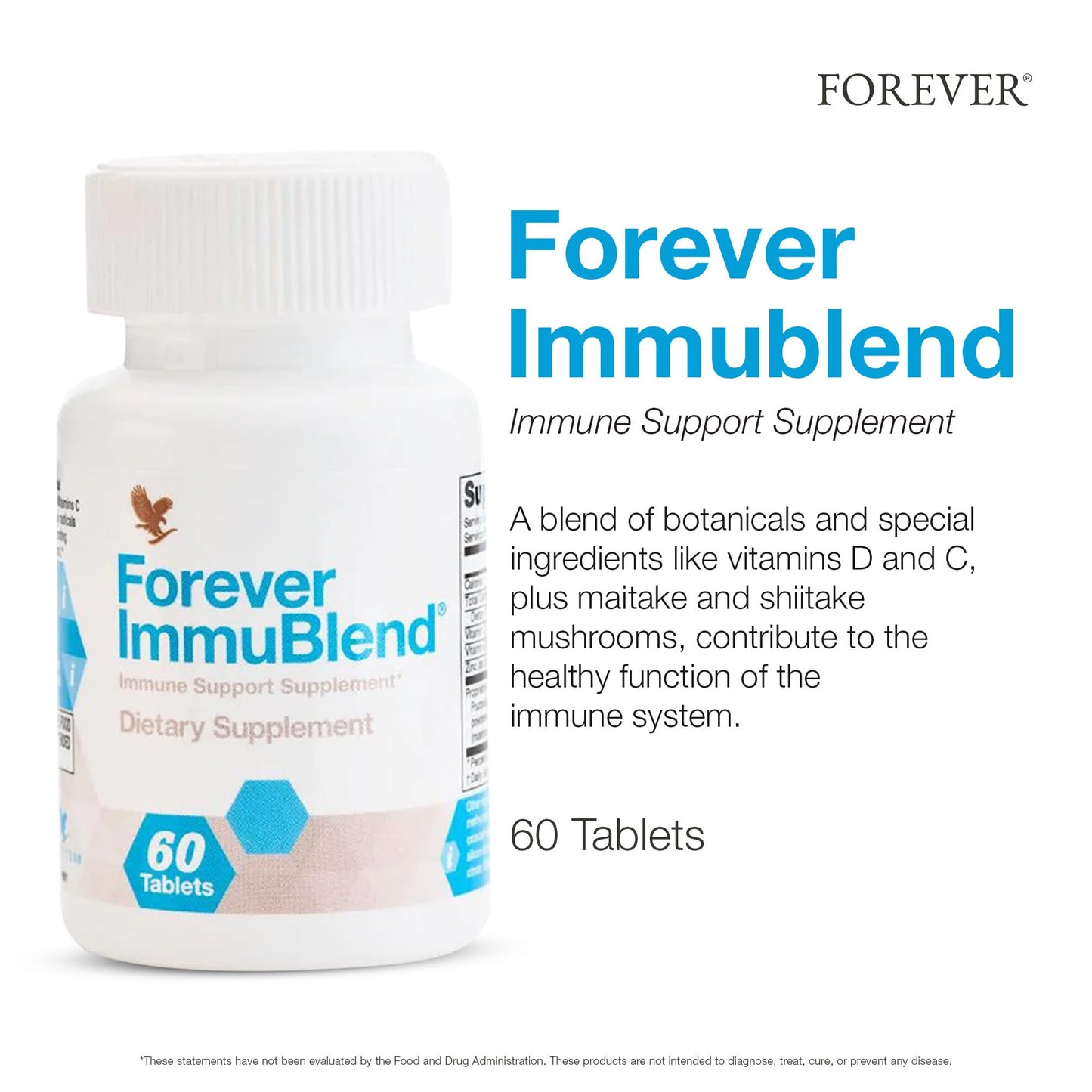Forever Living - Forever ImmuBlend® Immune Support Supplement – Includes Botanicals, Vitamins D & C, Maitake & Shiitake Mushrooms – 60 Tablets Forever Living ProductsBuy Supplements Australia