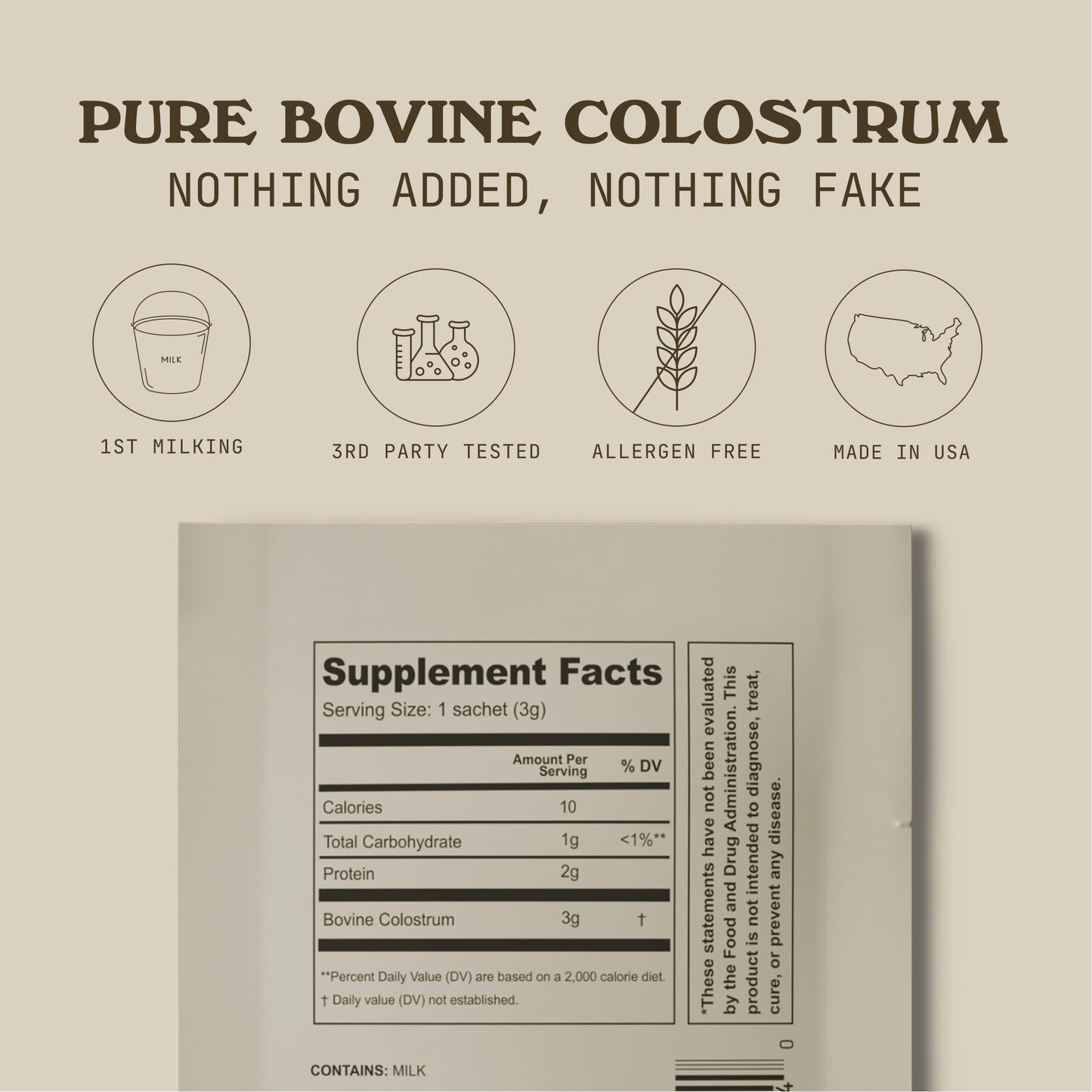 COWBOY COLOSTRUM Powder Travel Packs - Bovine Colostrum Powder - First Day Milking Whole Colostrum - Grass Fed Colostrum Supplement for Gut Health, Immunity, Skin & Hair (Unflavored, 30 Servings) COWBOY COLOSTRUMBuy Supplements Australia