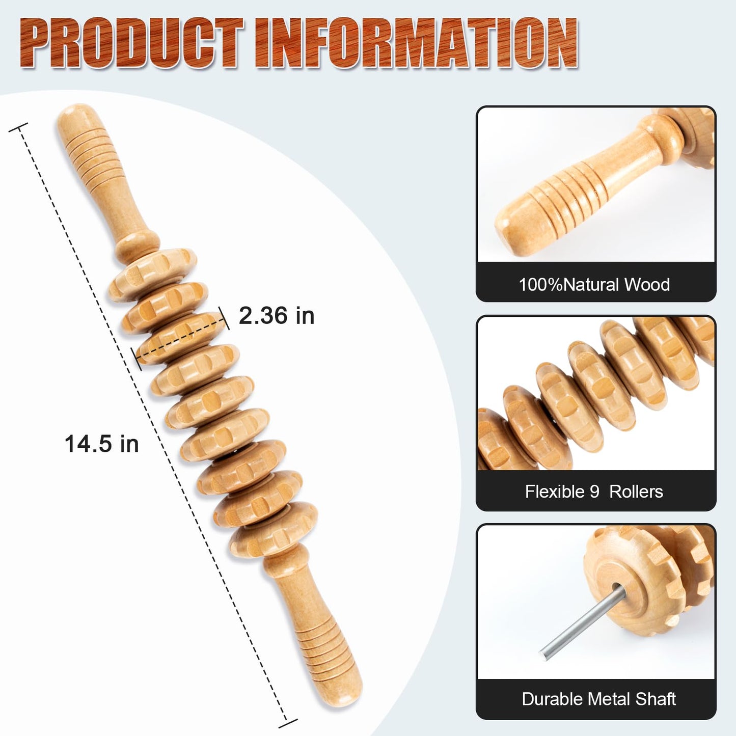 KintKita Wood Therapy Massage Tools,Wooden Massager Stick Roller Lymphatic Drainage Tool,Maderoterapia Kit Self Massage Roller Tool for Cellulite Reduction,Muscle Tension and Body Shaping,Contouring KintKita buy supplements Au