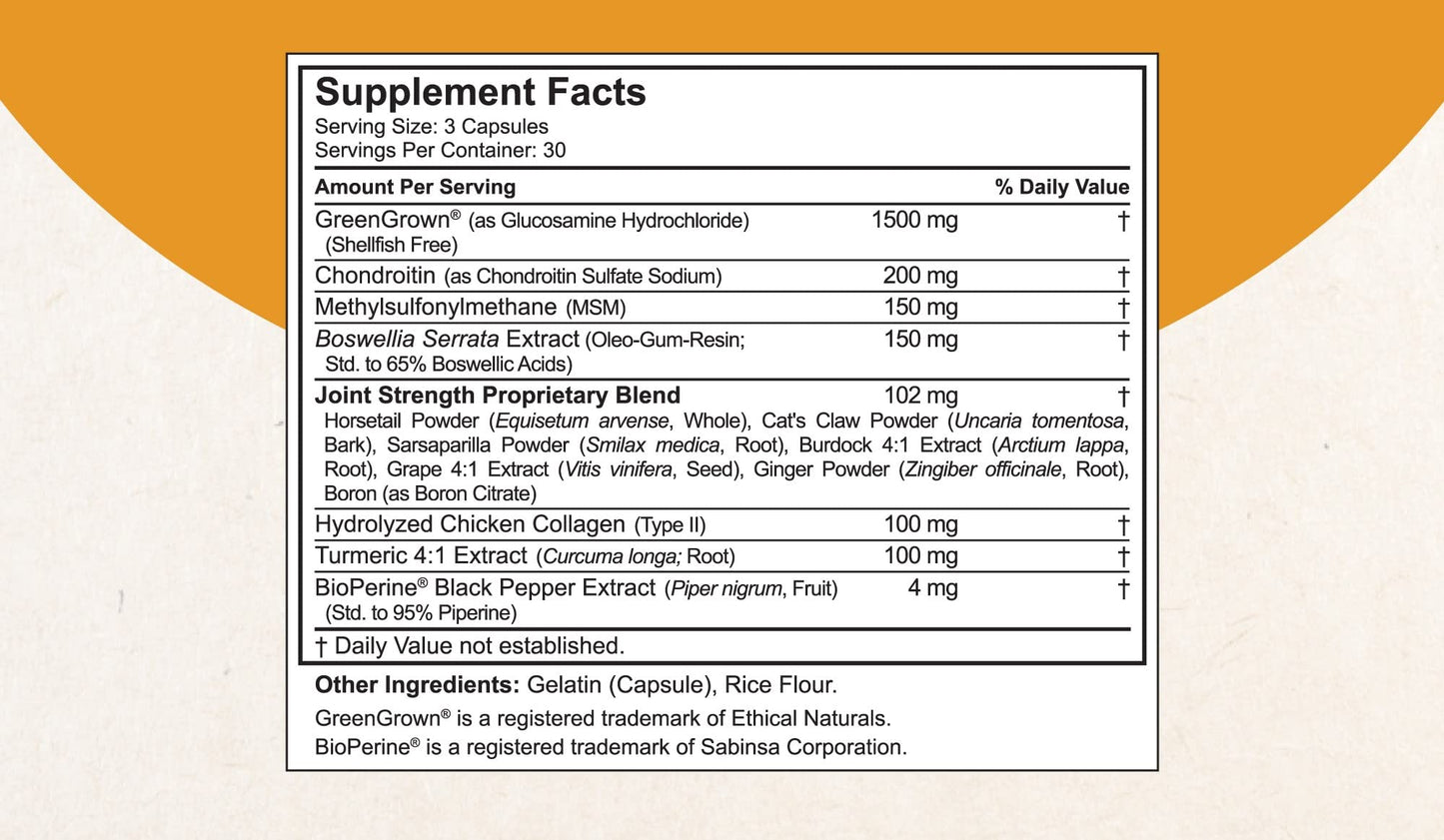 NuBest Joint Xtra - Joint Support Supplement | Joint Health Formula with Triple Joint Strength - Glucosamine, Chondroitin, Turmeric, MSM | 1 Month Supply NuBestBuy Supplements Australia