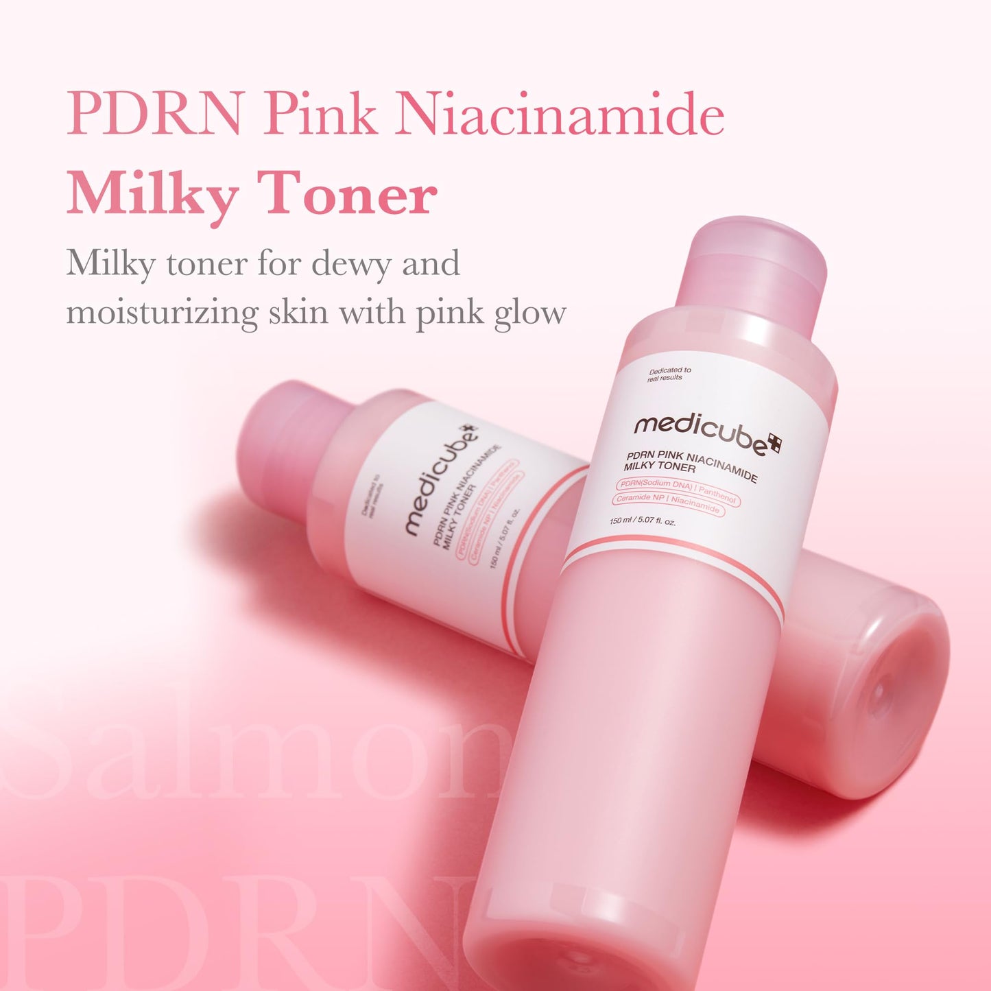 medicube PDRN Toner Salmon DNA Milky Toner | for Hydrating, Moisturizing, Soothing with Ceramide, Peptide