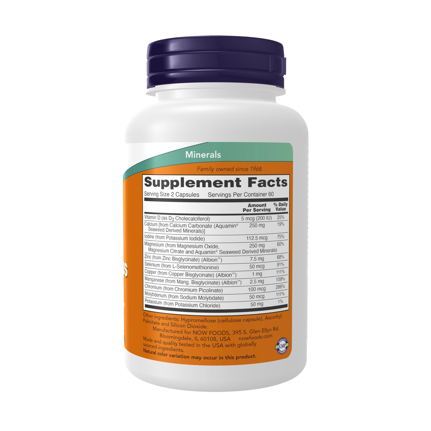 NOW Supplements, Full Spectrum Mineral Caps, Multi Mineral Formula, 120 Veg Capsules NOW FoodsBuy Supplements Australia