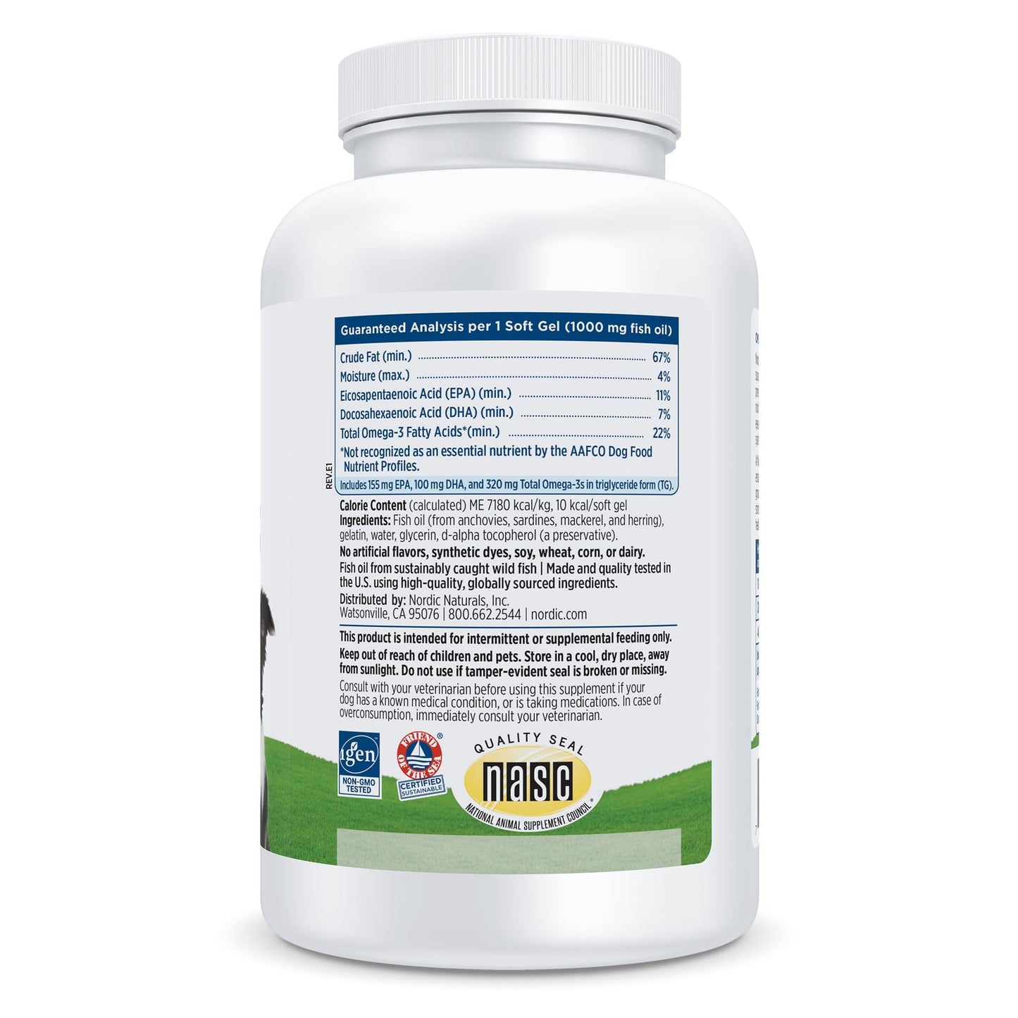 Nordic Naturals Omega-3 Pet, Unflavored - 180 Soft Gels - 320 mg Omega-3 Per Soft Gel - Fish Oil for Dogs with EPA & DHA - Promotes Heart, Skin, Coat, & Immune Health Nordic NaturalsBuy Supplements Australia