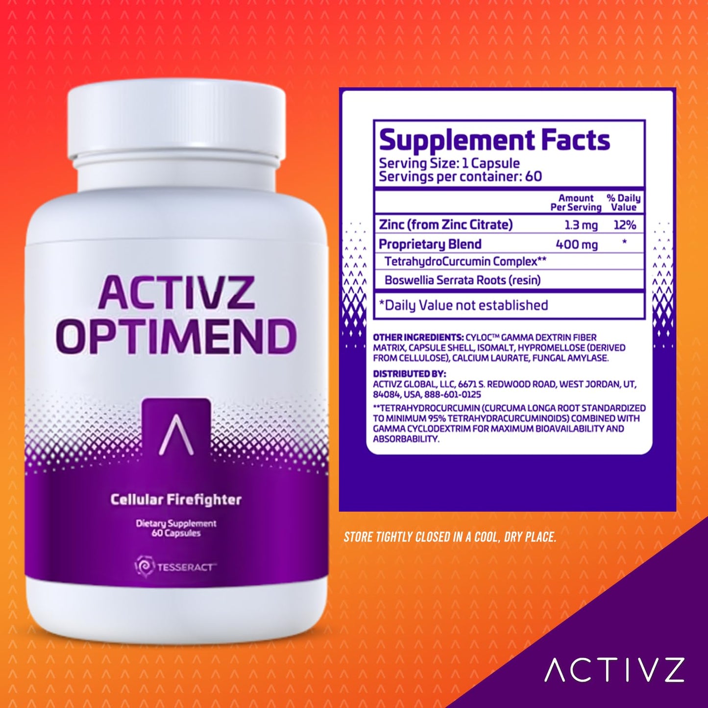 ACTIVZ Optimend - Advanced Joint Mobility and Comfort Support with Enhanced Bioavailability Using CyLoc Dextrin and DexKey Technology - 60 Capsules ACTIVZBuy Supplements Australia
