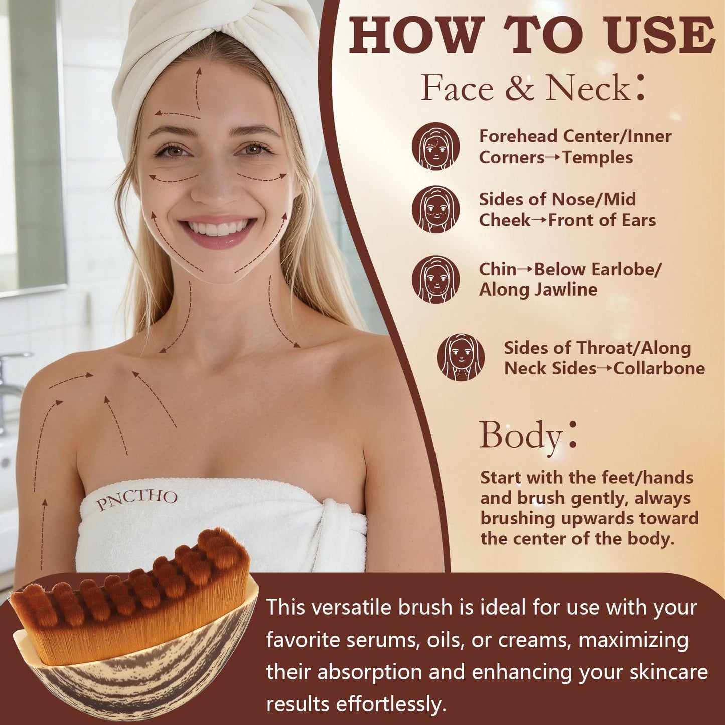 Pnctho 2026 New 2 Pcs Lymphatic Contour Face Brush,Lymphatic Drainage Massager for Chin & Neck, Jawline & Neck Lymphatic Massage Brush for Contouring, De-Puffing & Smoother Skin, Skin Firming 2 Pack Pnctho buy supplements Au