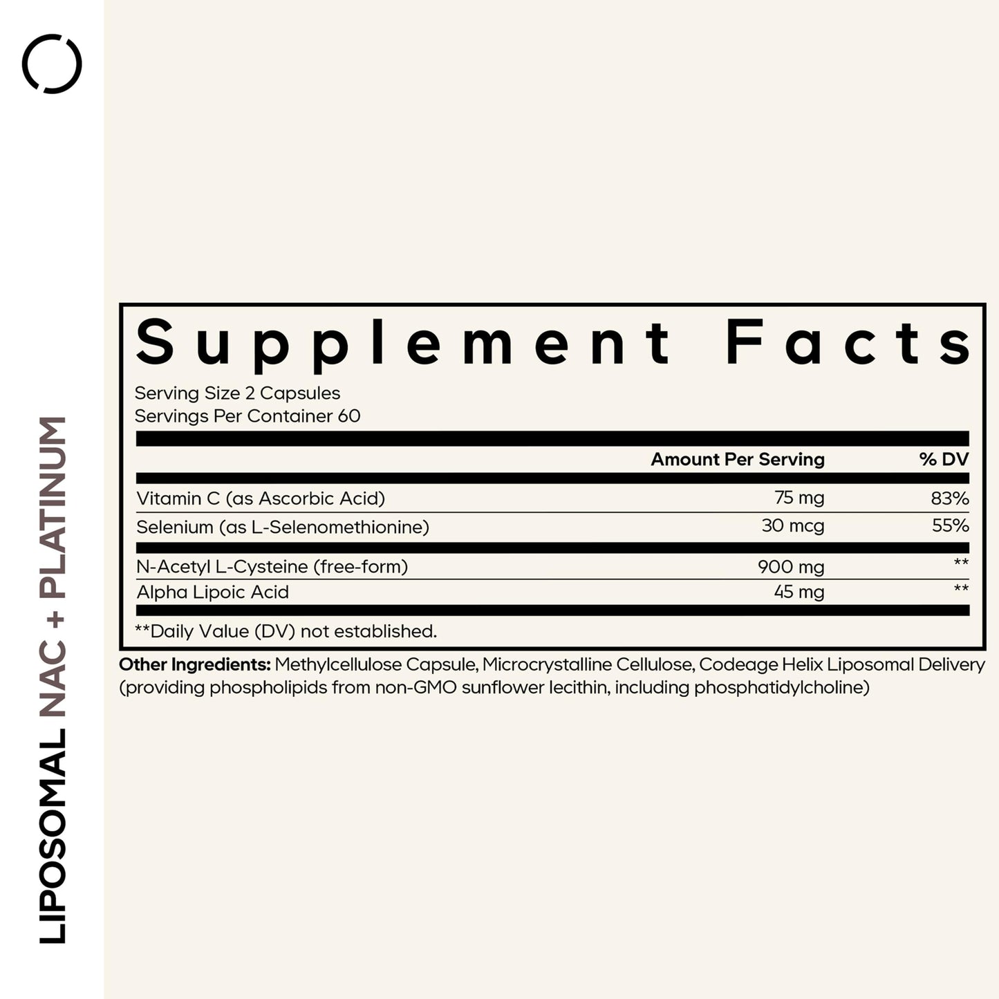 Codeage Liposomal NAC+ Platinum - N-Acetyl L-Cysteine, Vitamin C, Alpha Lipoic Acid, Selenium - 2-Month Supply - Helix Liposomal Delivery - Phospholipid - Non-GMO NAC Dietary Supplement - 120 Capsules CodeageBuy Supplements Australia