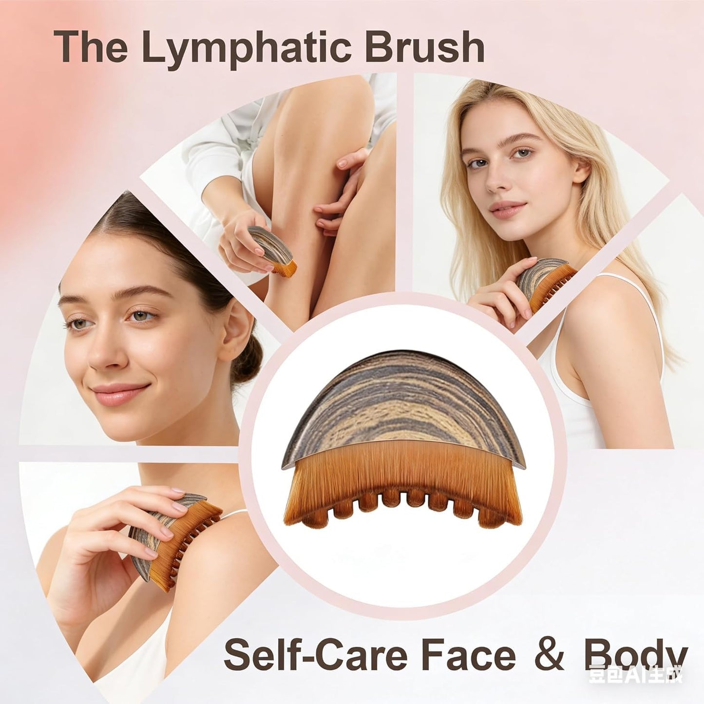 JBSZTH 2-Pack Lymphatic Contour Face Brush, Lymphatic Drainage & Contour Face Massage Brush Set for Gua Sha, Puffiness Reduction, Glowing Skin, Gentle Daily Facial and Body Massage Tool JBSZTH buy supplements Au