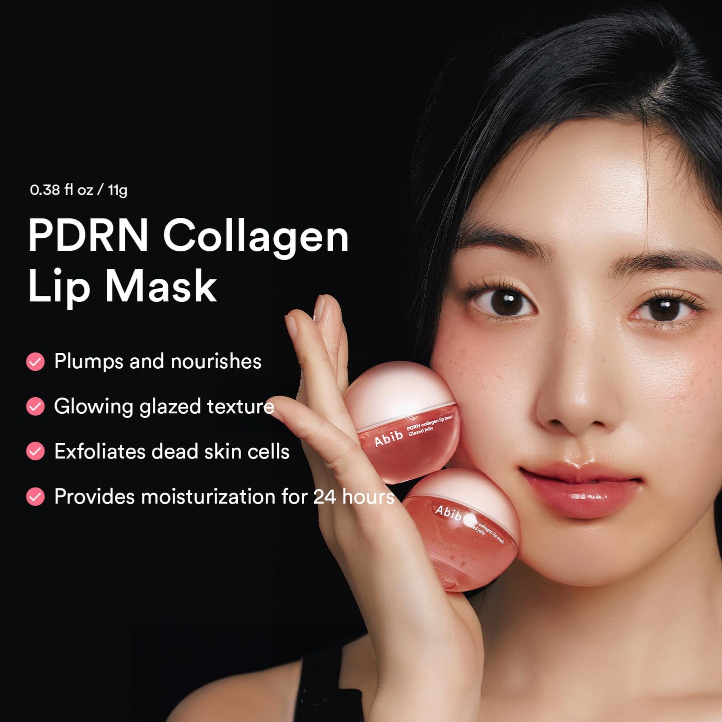 Abib PDRN Collagen Lip Mask Glazed Jelly 0.38 fl oz | Korean Lip Butter Balm Overnight Sleeping Mask Hydrating Care Moisturizer Treatment for Flakey, Dry Lips AbibBuy Supplements Australia